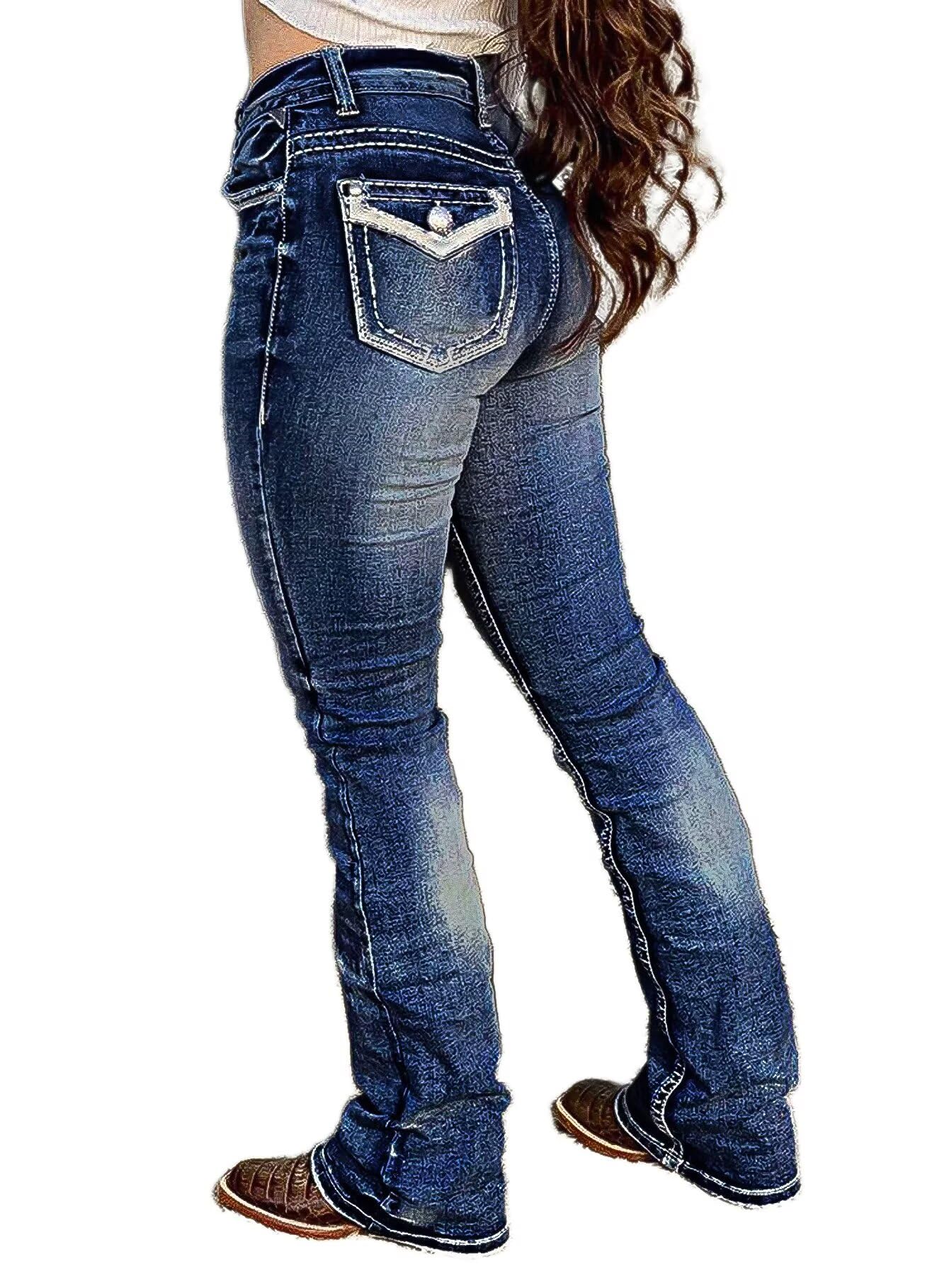 Boot Cut Butt Lifting Stretch Jeans for Women