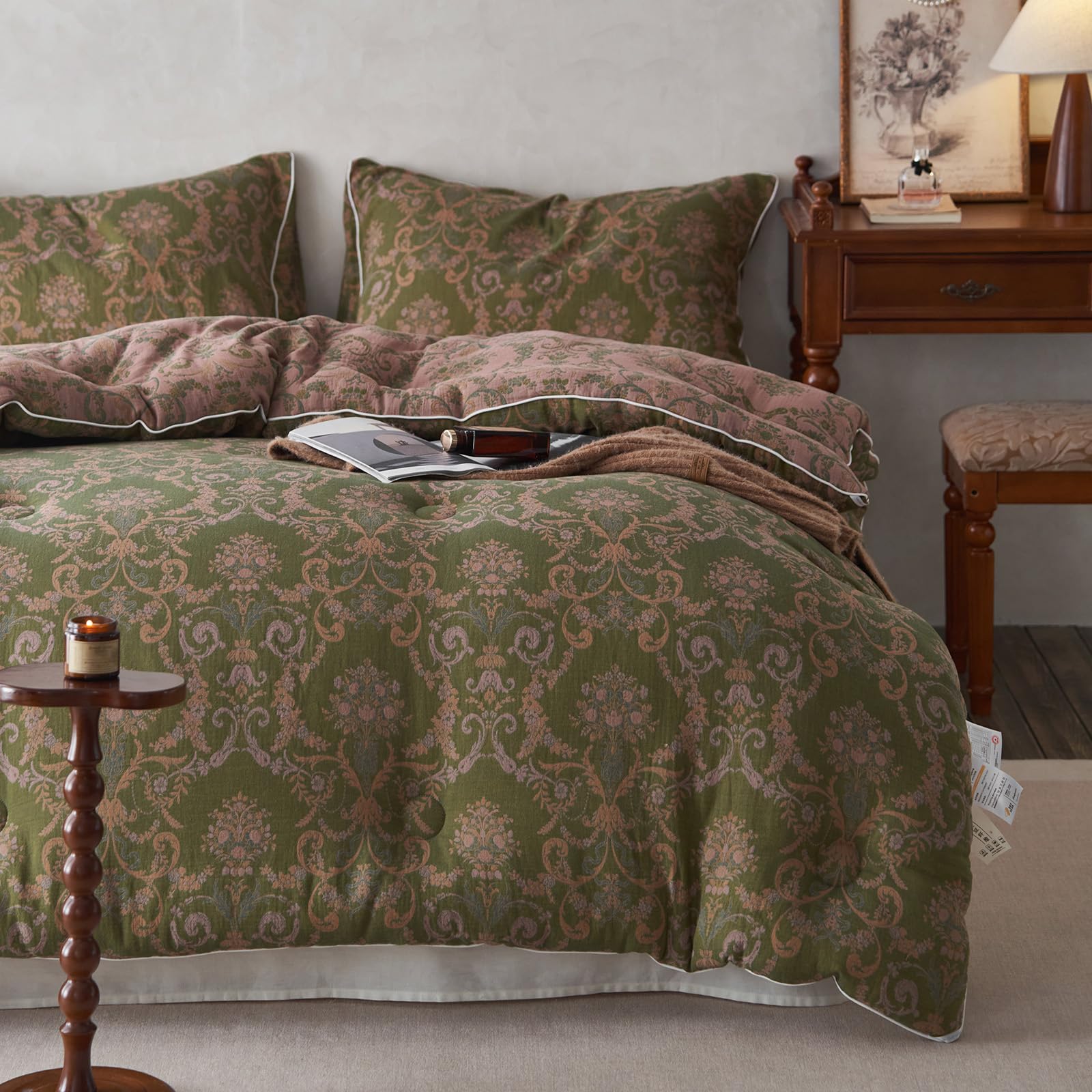 mixinni Muslin Cotton Floral Comforter Set
