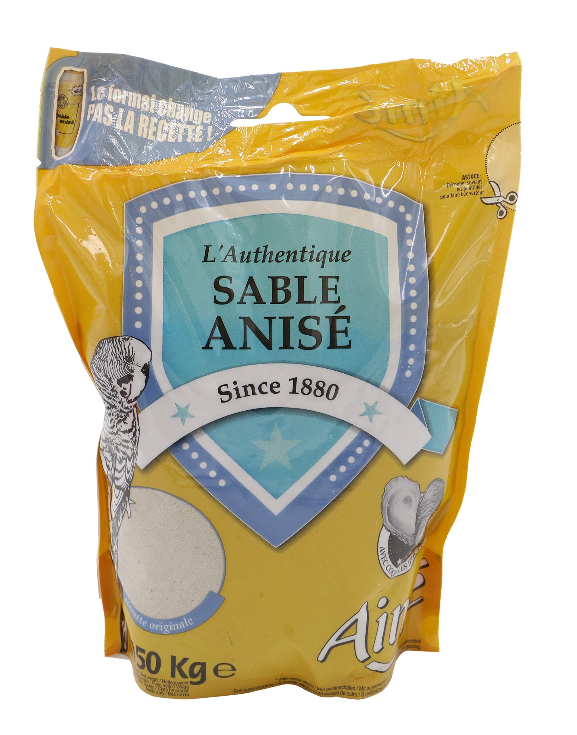 Aime - Base per Gabbia di Sabbia Anizzata per Uccelli, 1 kg