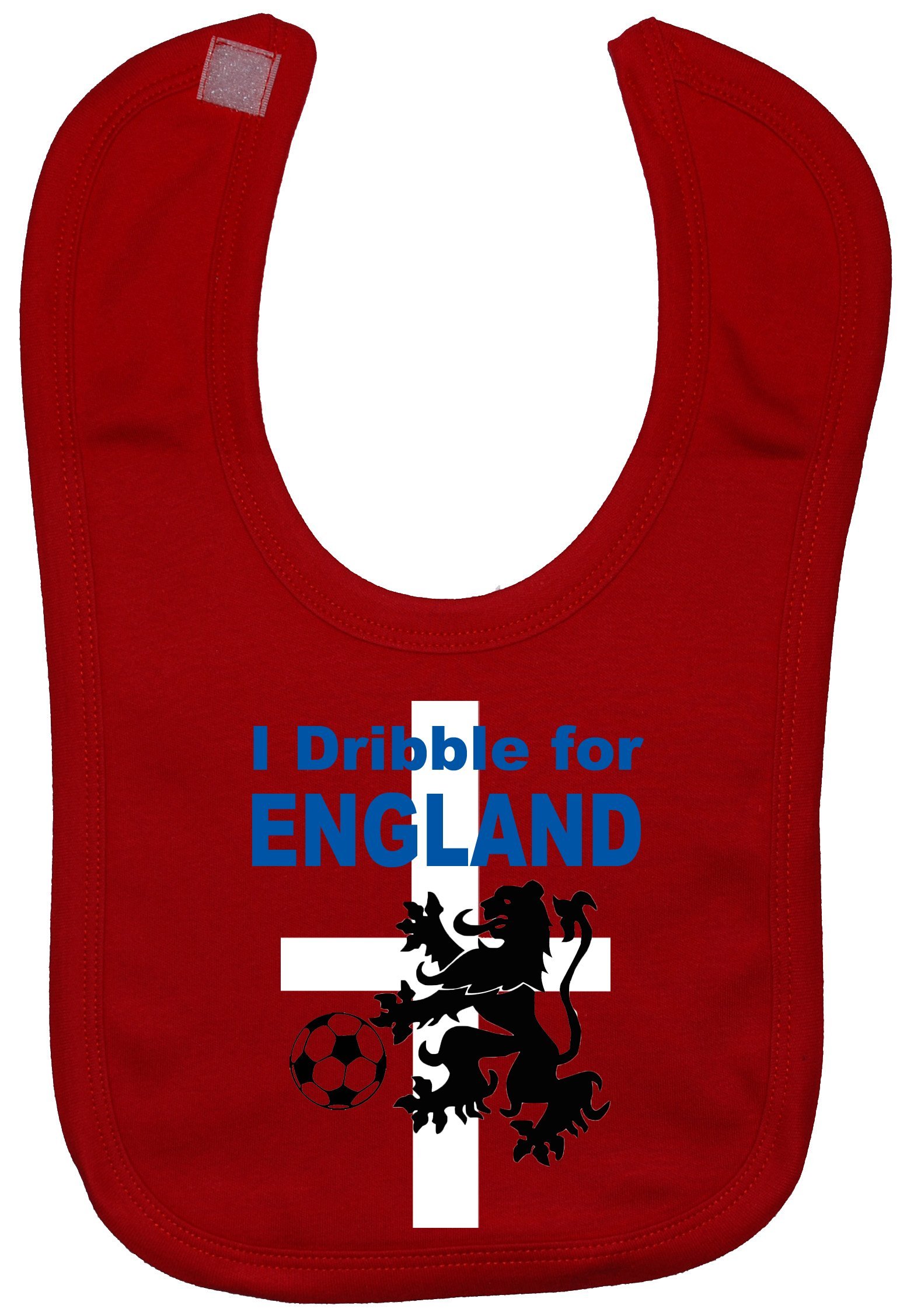 Acce Products I Dribble For England Baby Feeding Bib Touch Attached 0 to approx 3 Years - Red