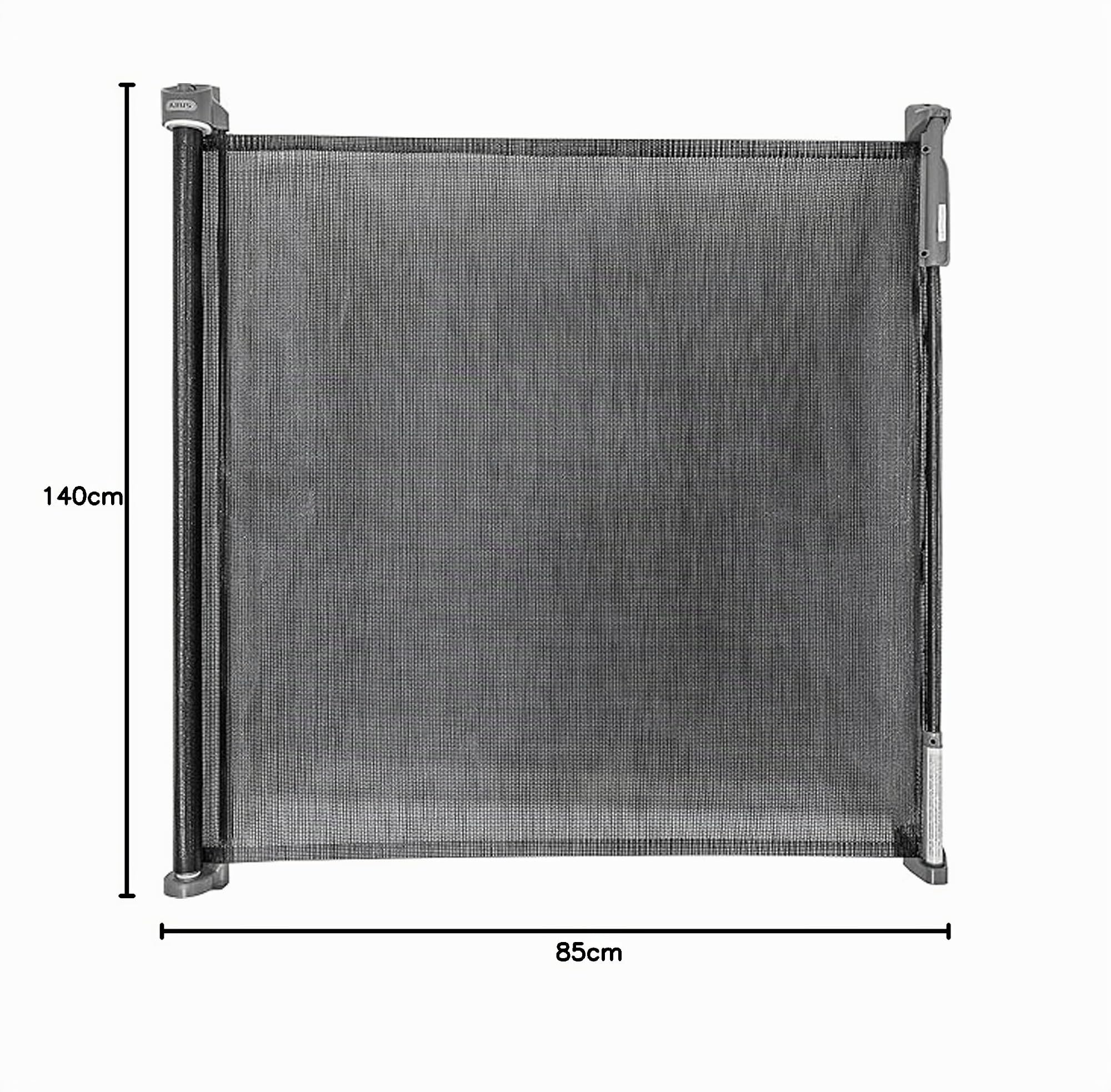 ABUS Treppenschutzrollo JC9514 Ben - ausziehbar, bis 140 cm | Türschutzgitter & Treppenabsperrung für Babys, Höhe ca. 85 cm, Memory-Funktion, einhändig bedienbar