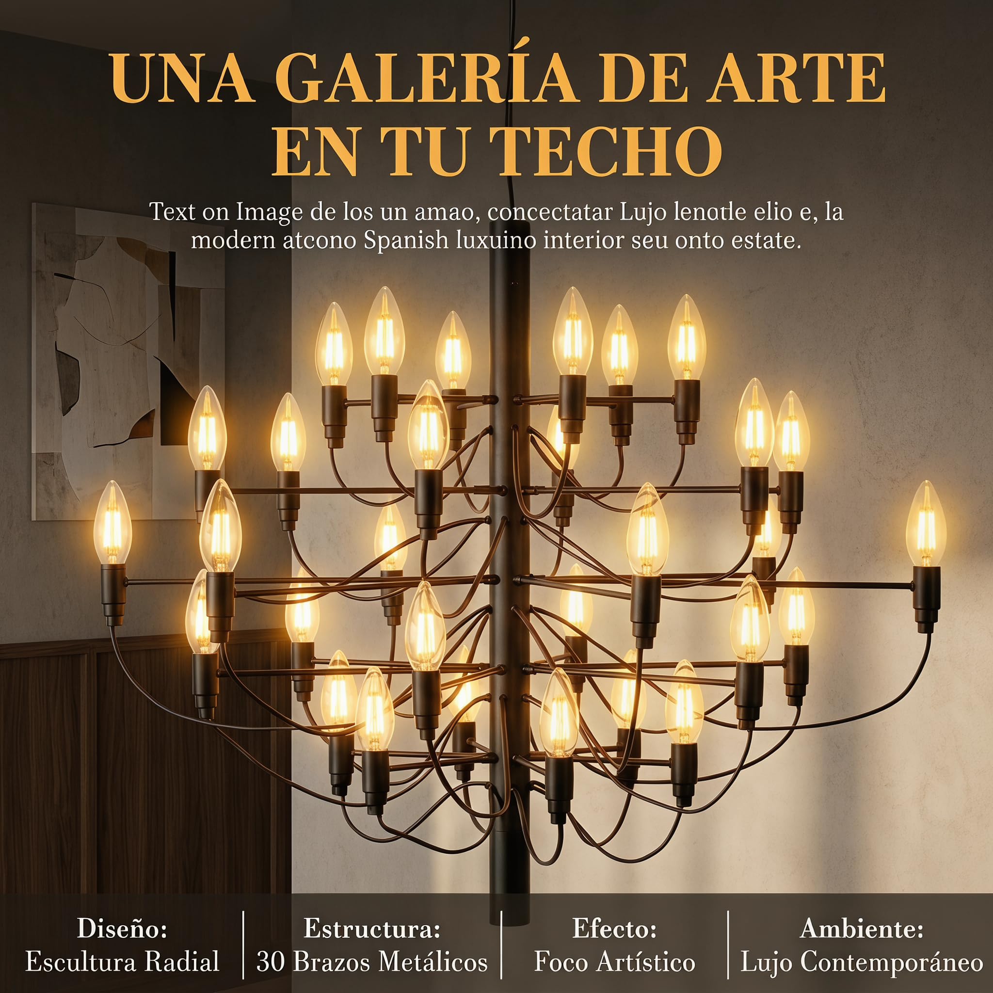 BARCELONA LED Duża Lampa Wisząca Ø85cm Crown 30xE14, Nowoczesny Żyrandol XL Sufitowy, Dekoracyjna Lampa do Dużego Salonu, Jadalni, Hotelu i Restauracji, Czarna Biała lub Chrom