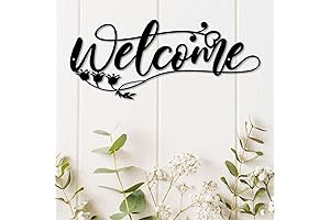 Modern Metal Welcome Sign for a Warm Entrance