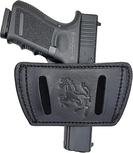 OWB & IWB - Funda de piel para pistola interior y exterior, funda universal CCW, funda de transporte oculta para pistolas Glock Canik Taurus Sig M&P