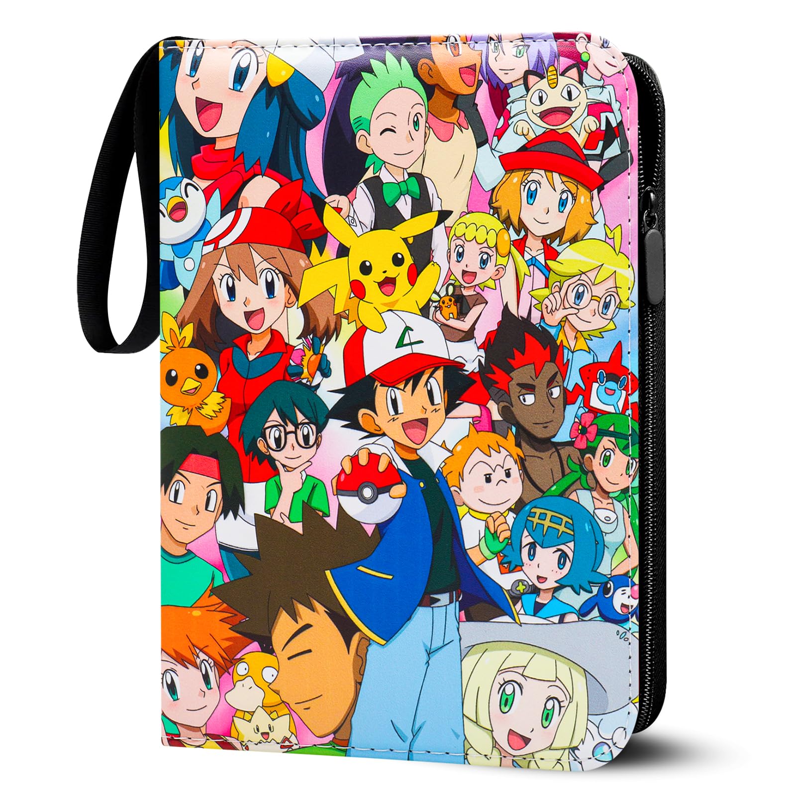 Sammelalbum für Pokemon Karten, 50 Seiten 400 Karten Kapazität Sammelkarten Album Sammelmappe Karten Ordner Heft, Tragbar Wasserdicht PU-Material Sammelkartenalben, Geschenk für Kinder (RW400)