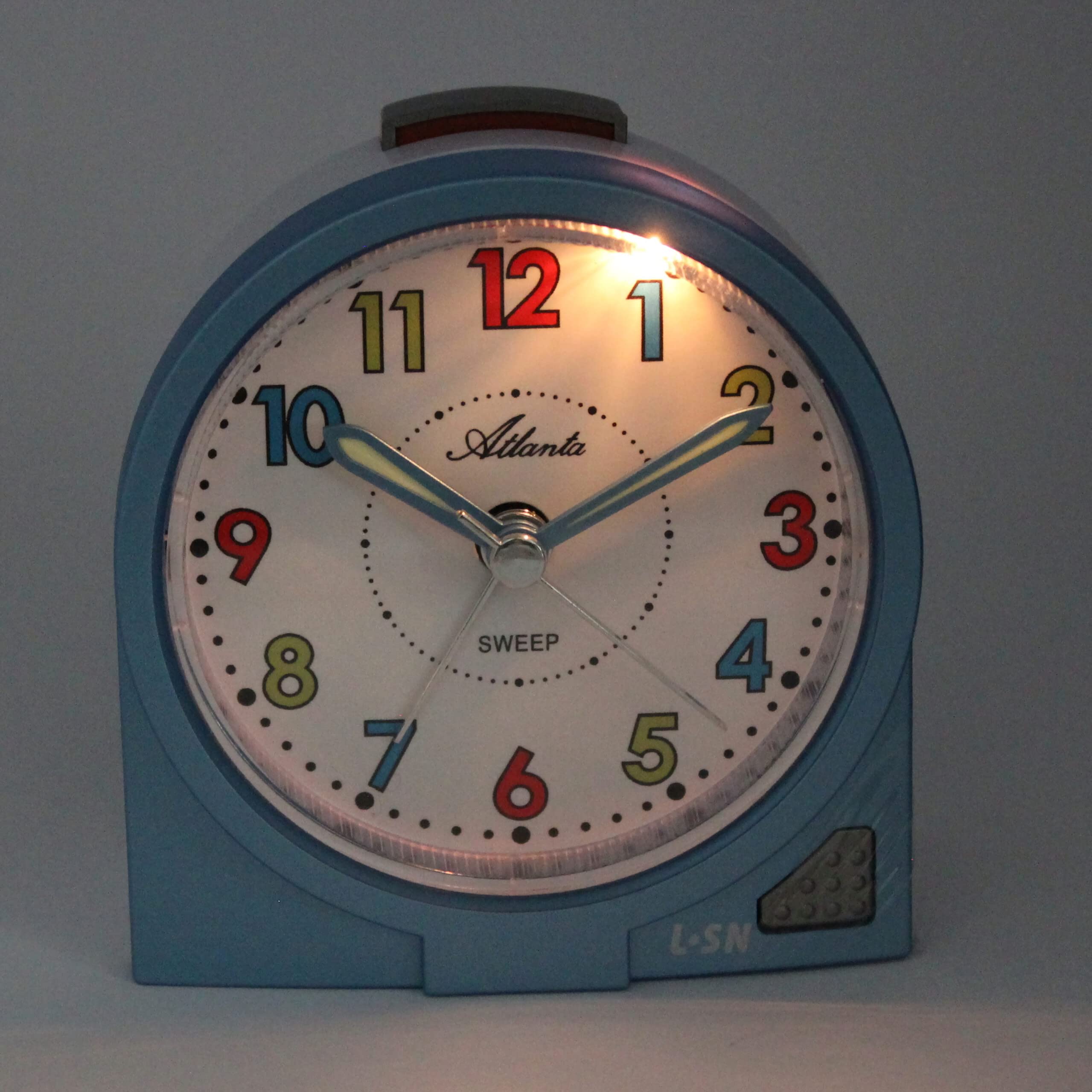 Atlanta Kinderwecker - Blauer Analogwecker Ohne Ticken Fürs Kinderzimmer