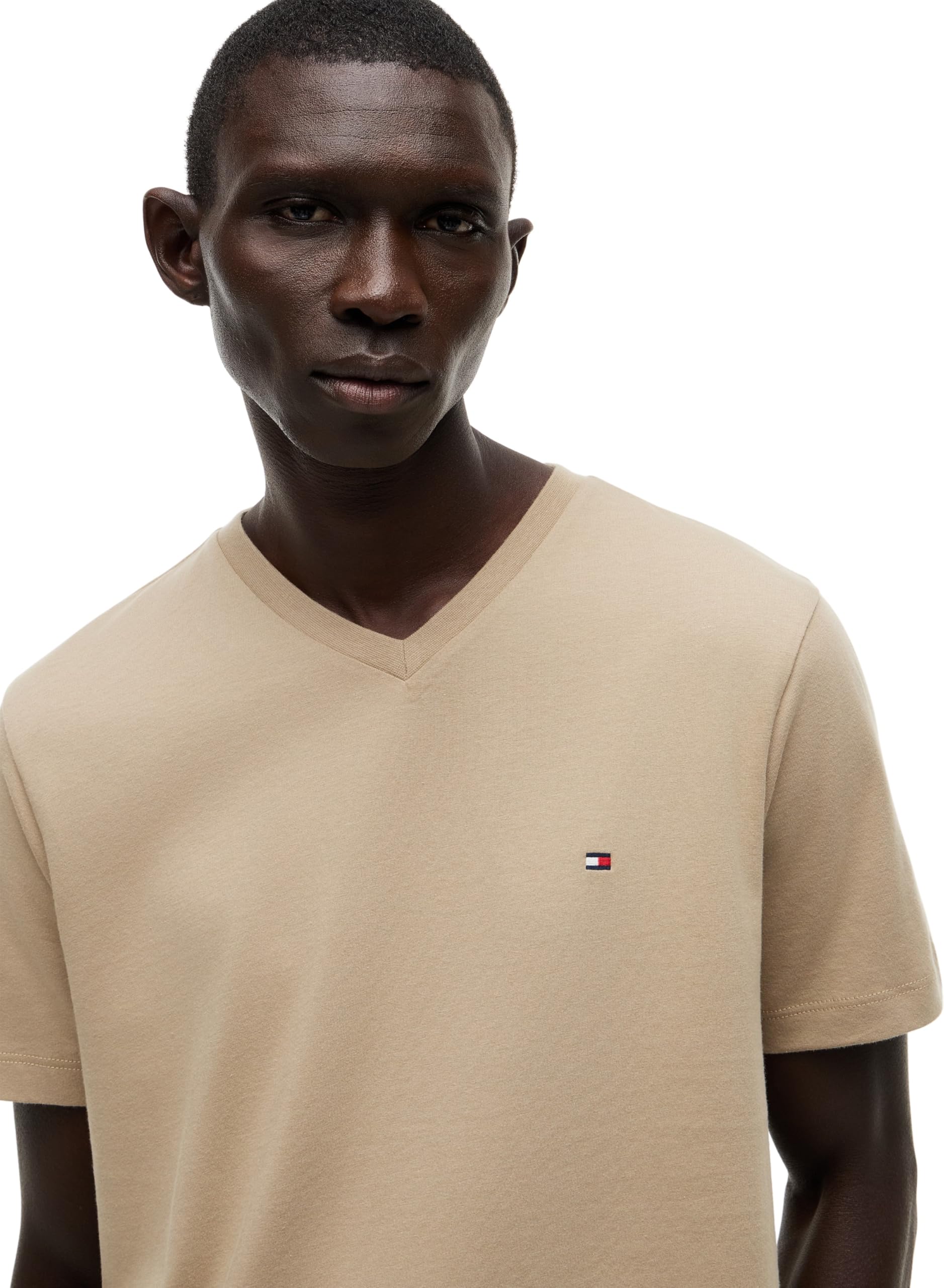 Tommy Hilfiger Camiseta de Manga Corta Hombre Essential tee con Cuello de Pico