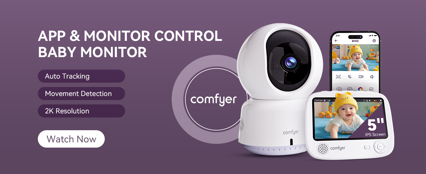 HD Wifi Babyfoon met Camera 107W1 - Bewakingscamera - iOS/Android App