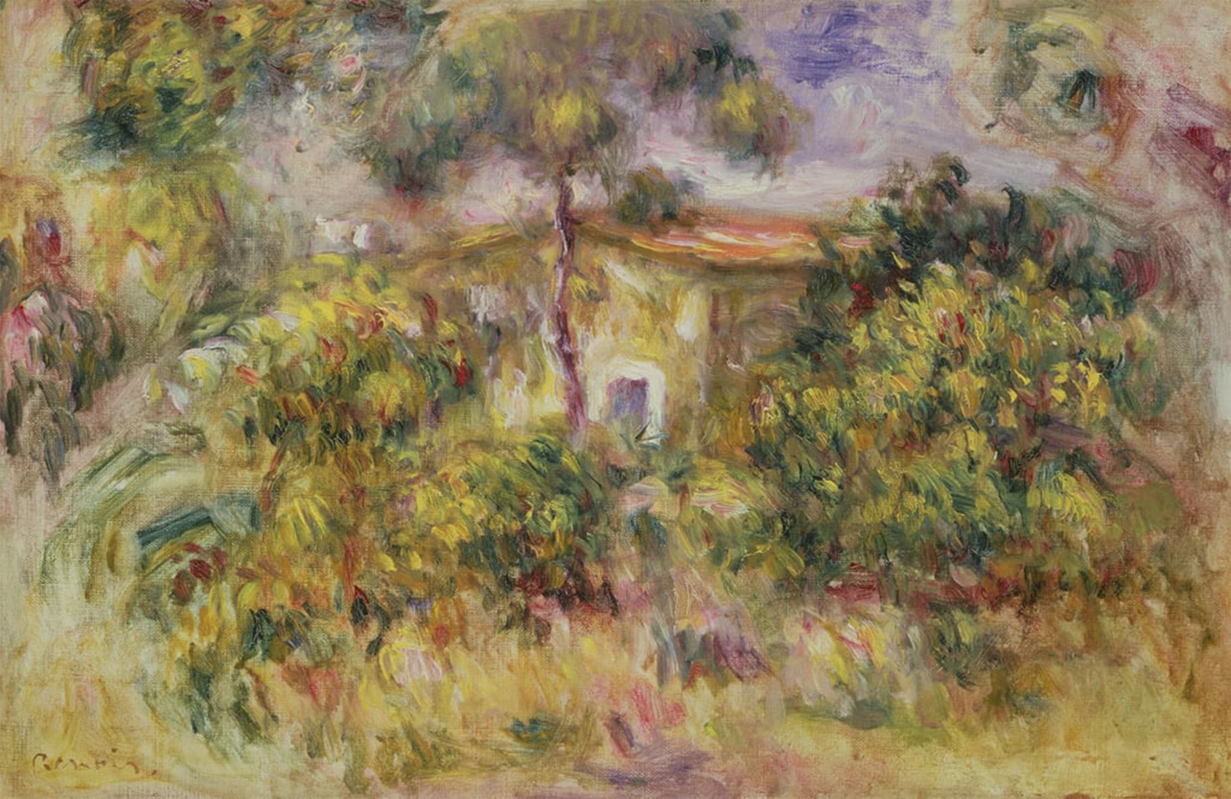 SERENDIPITP Retro Picture Poster Wall Art Pictures Painting Farmhouse by Pierre Auguste Renoir Wall Art Canvas Print for Wall Decor 60x90cm