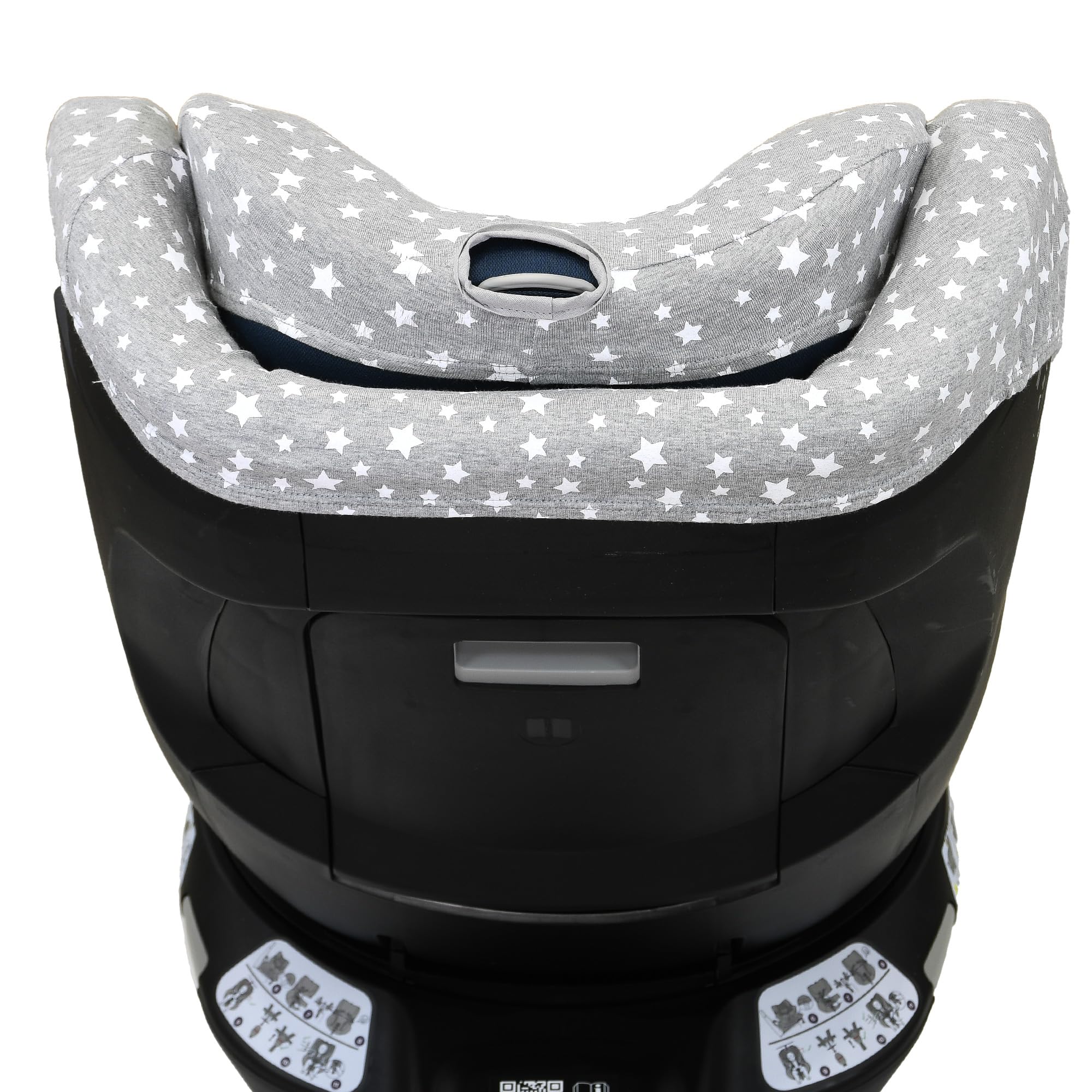 JYOKO Fodera per seggiolino auto compatibile con Axkid Spinkid 2, realizzata in cotone biologico, traspirante per il massimo comfort del tuo bambino, protegge il rivestimento originale (stampa White
