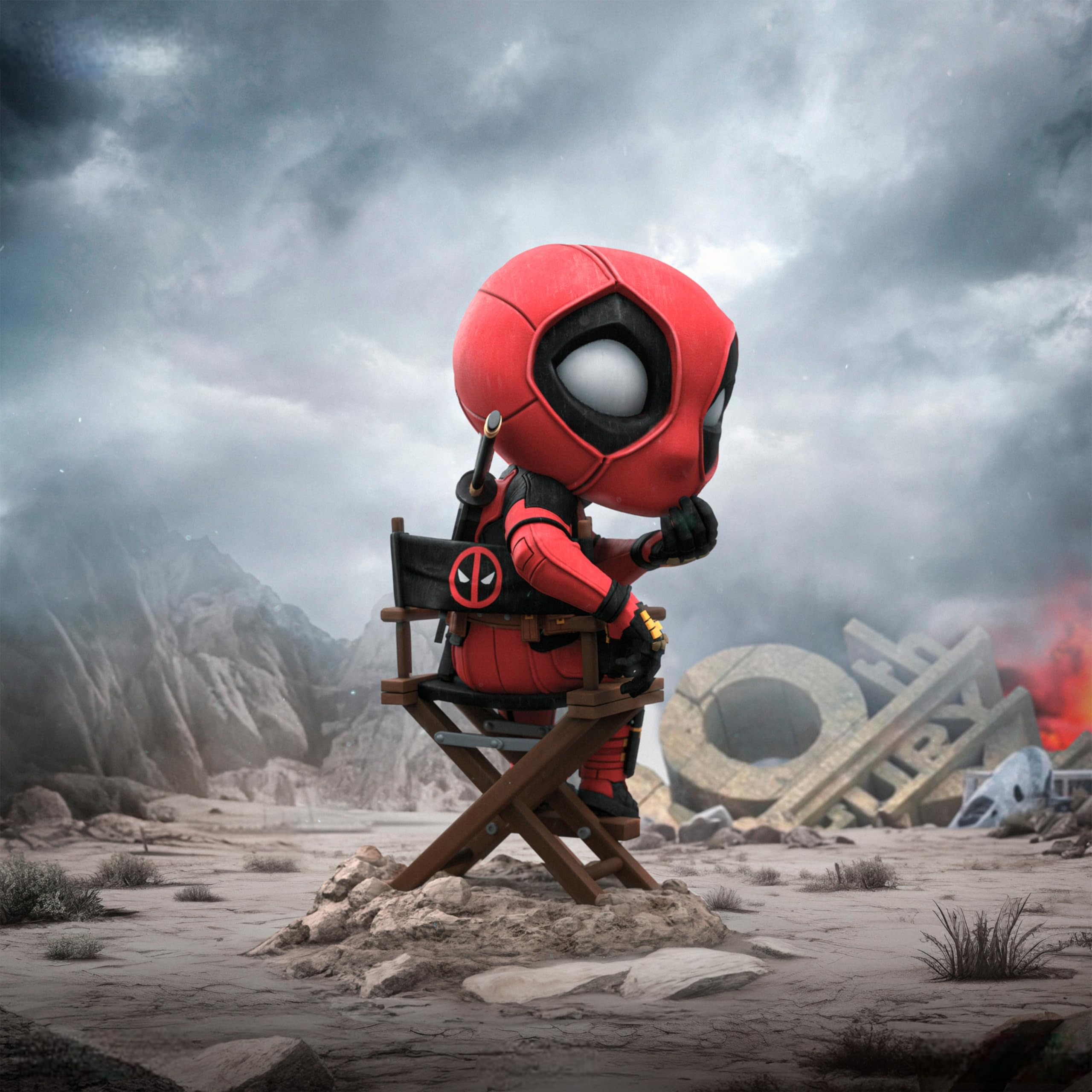 Iron Studios Deadpool und Wolverine Minico Statue, 13 cm