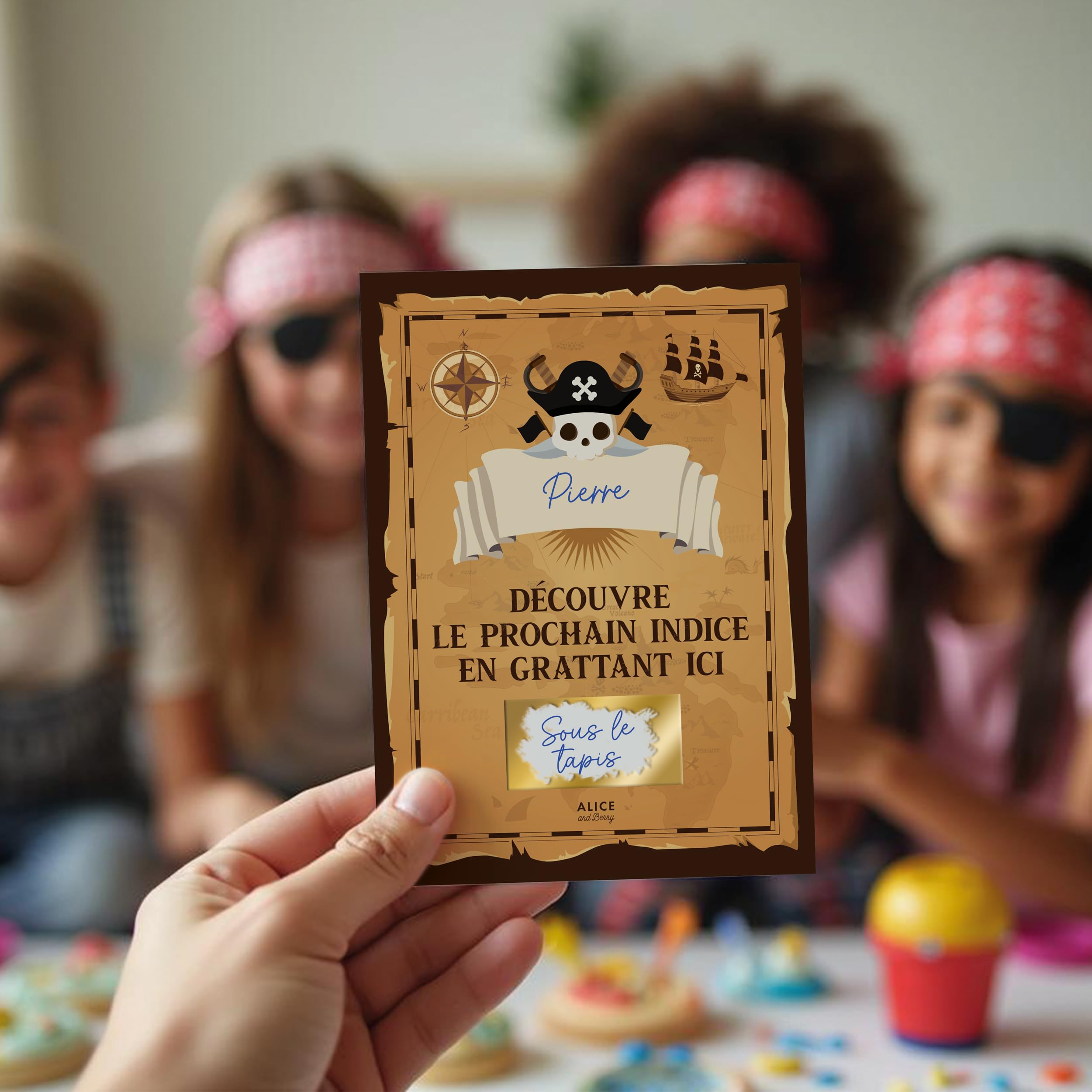 Chasse Au Trésor à Gratter Thème Foot - 8 Cartes Personnalisables - Pour Anniversaire Enfant 5-11 Ans