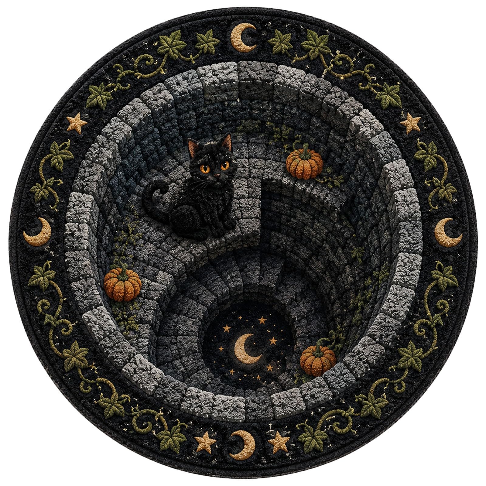 Halloween Decorations Halloween Door Mat 3D Optical Illusion Rug Spooky Front Door Decor Rectangle Round Pattern Carpet Non Slip Indoor Area Rug for Living Room Bedroom Outdoor Party Decor