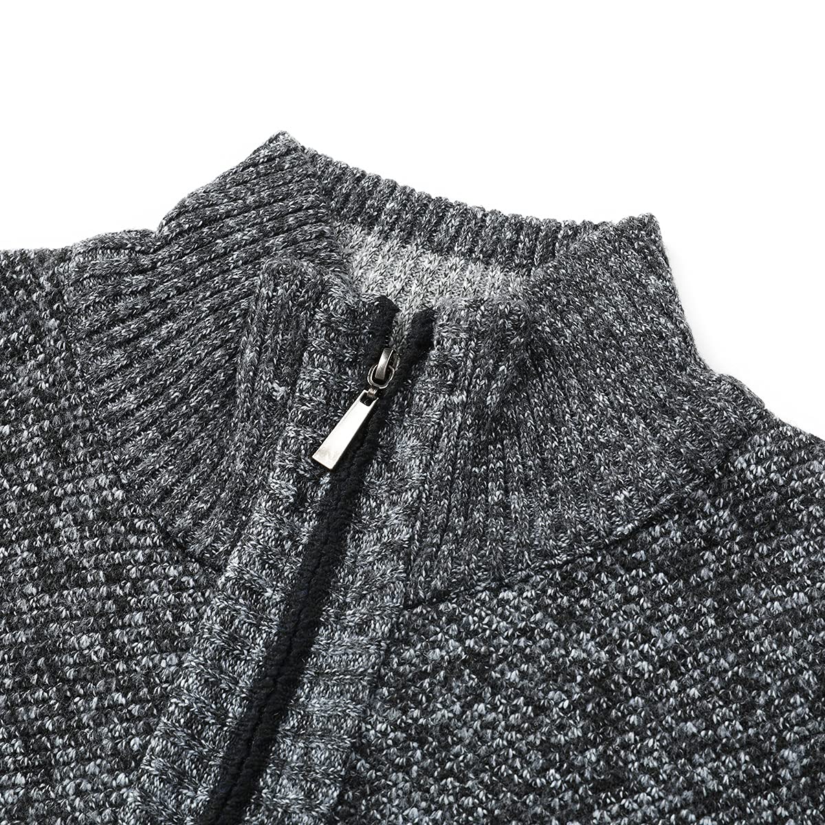 YOUTHUP Gilet da Uomo Senza Maniche Canotta Invernale in Maglia Foderata in Pile con Cerniera Spessa