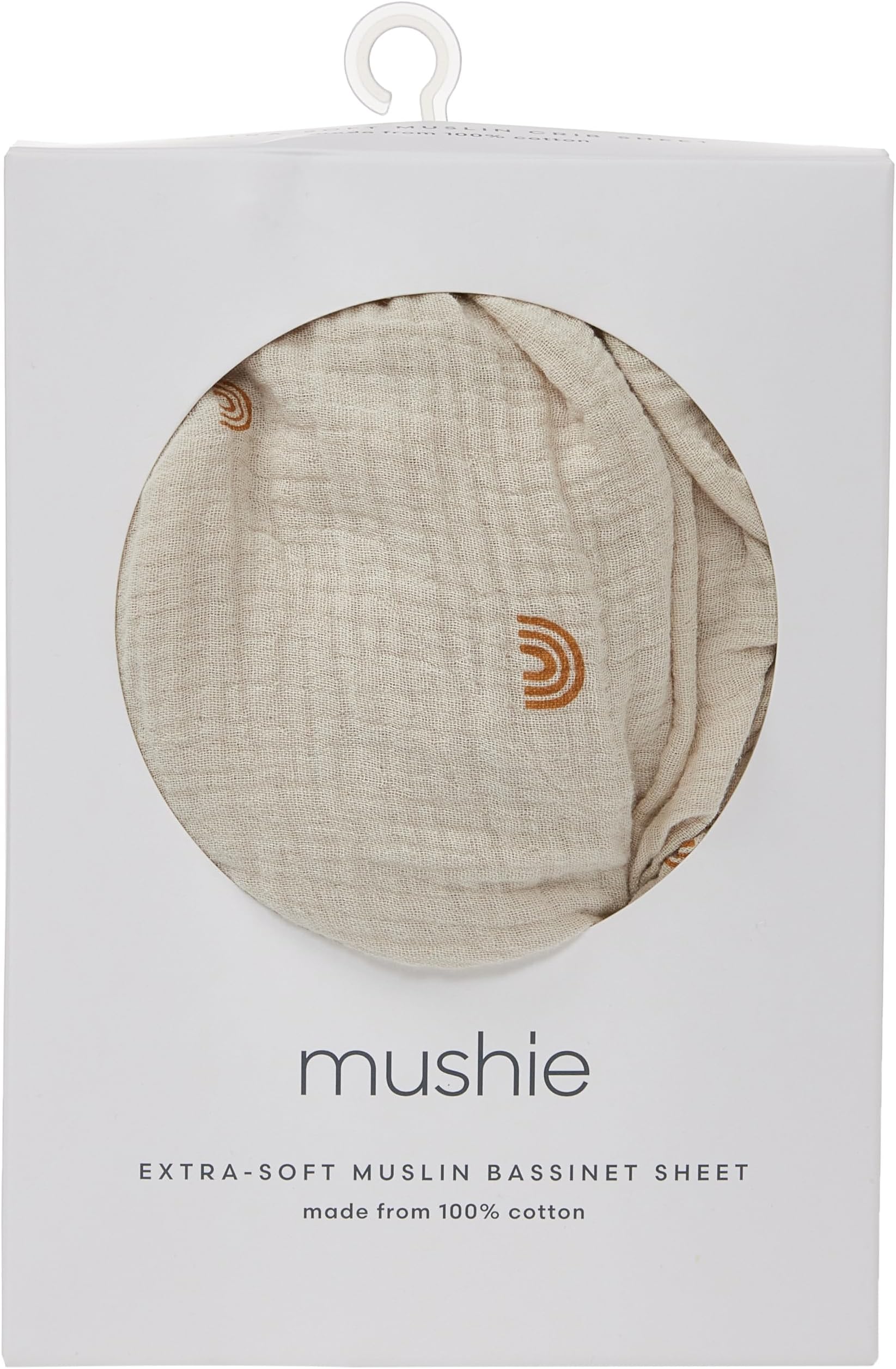 Mushie Extra Soft Muslin Crib Sheet - Small Size - 100% Cotton, Pre-Washed, Breathable Baby Bed Linen - Fitted with Deep Pockets for Standard Mattress - Elastic Corners for Snug Fit - Rainbow