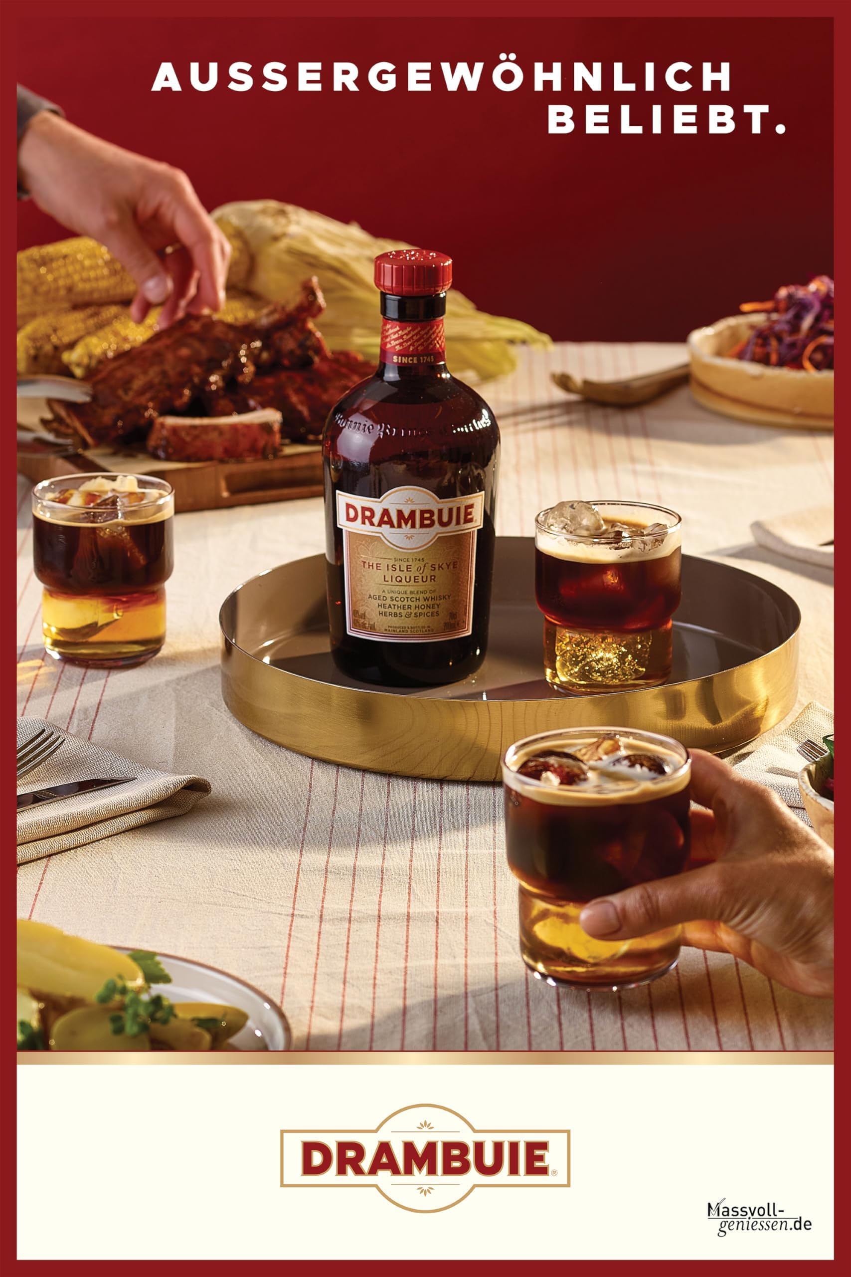 DRAMBUIE – Scotch Whisky Likör – Mit Heidehonig, Kräutern & Gewürzen – Süß, würzig & komplex – 40% vol. – 0,7 l