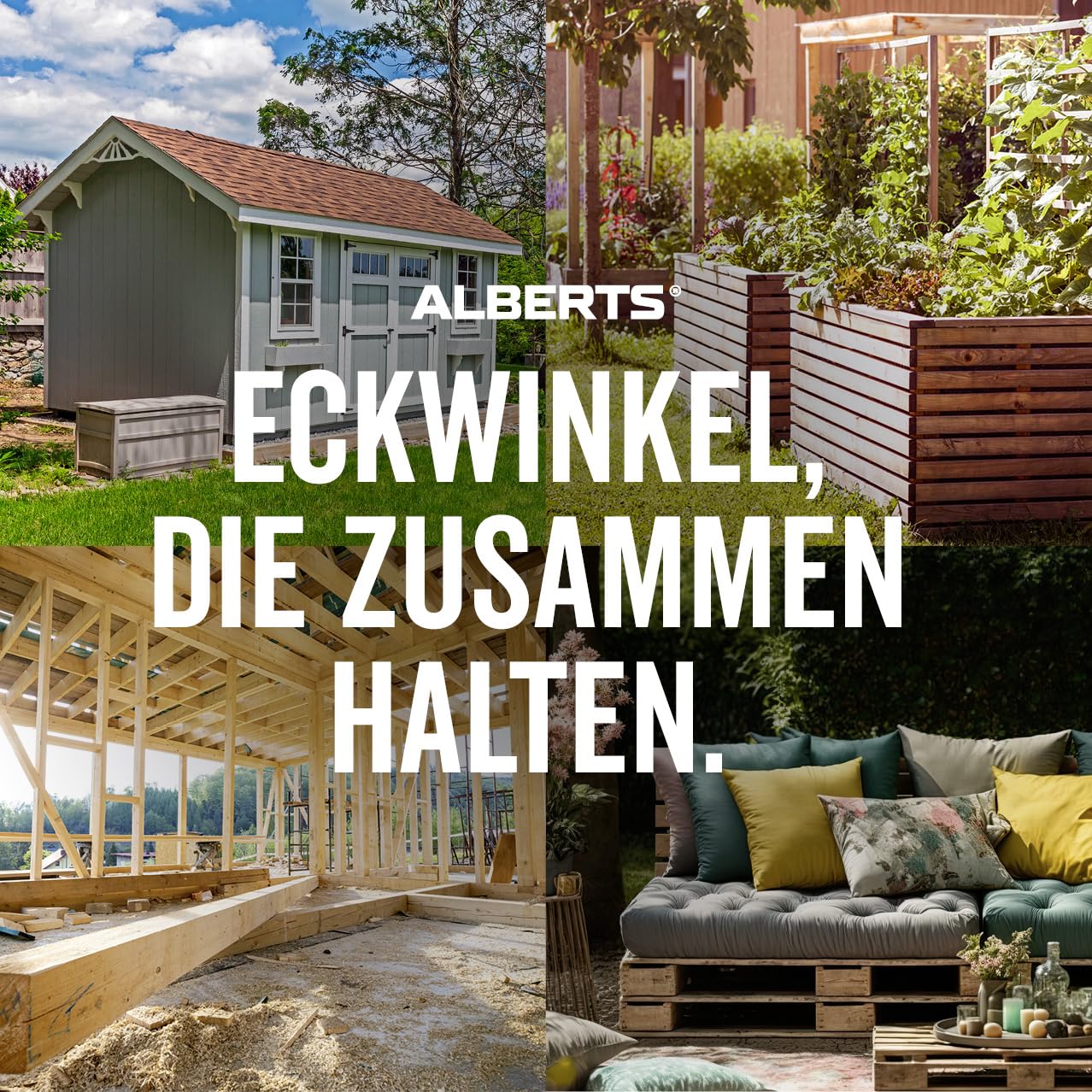Alberts 847678 Eckwinkel | sendzimirverzinkt | 120 x 120 x 20 mm | 120er Set