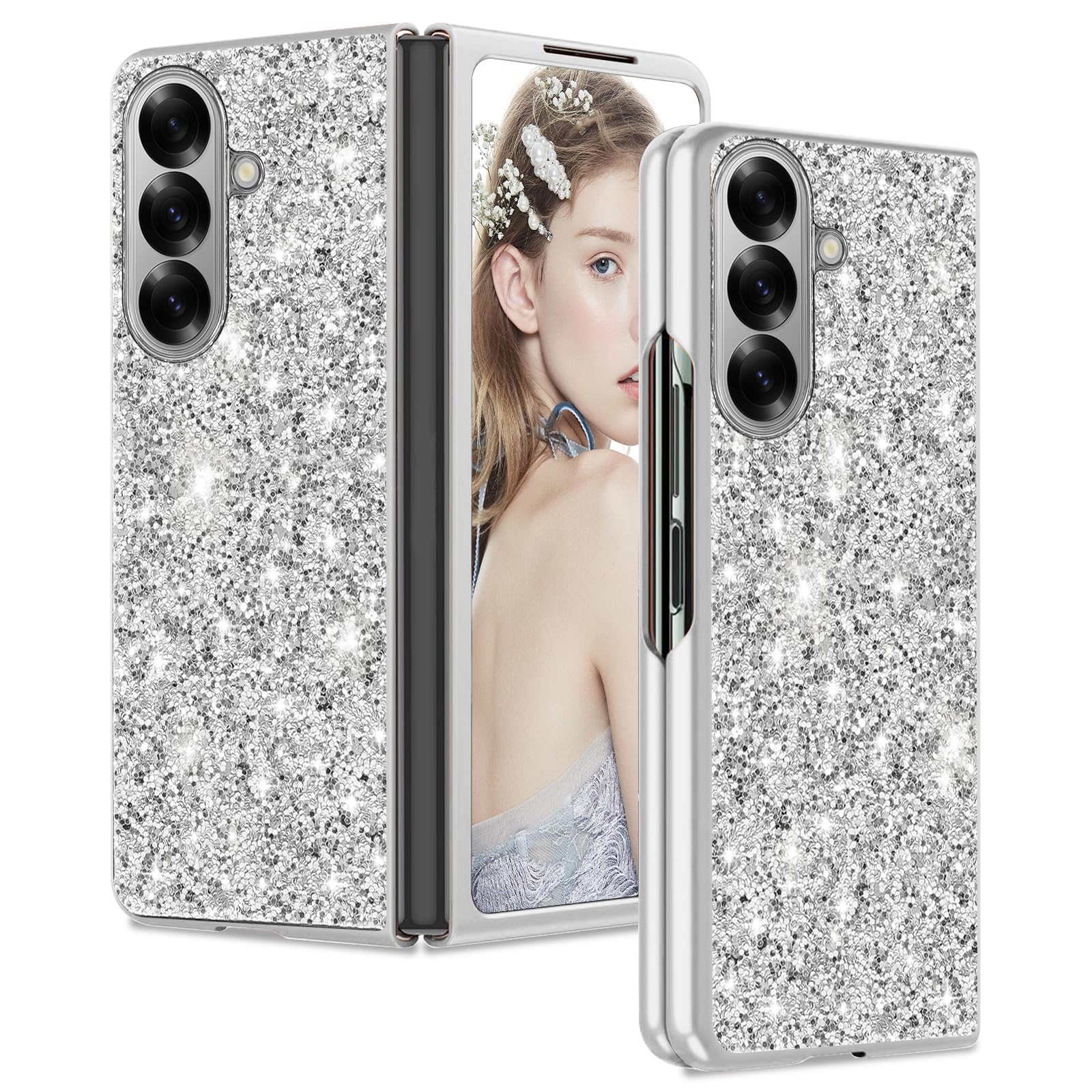 Étui pour Samsung Z Fold 7 brillant mode chic argent - 8