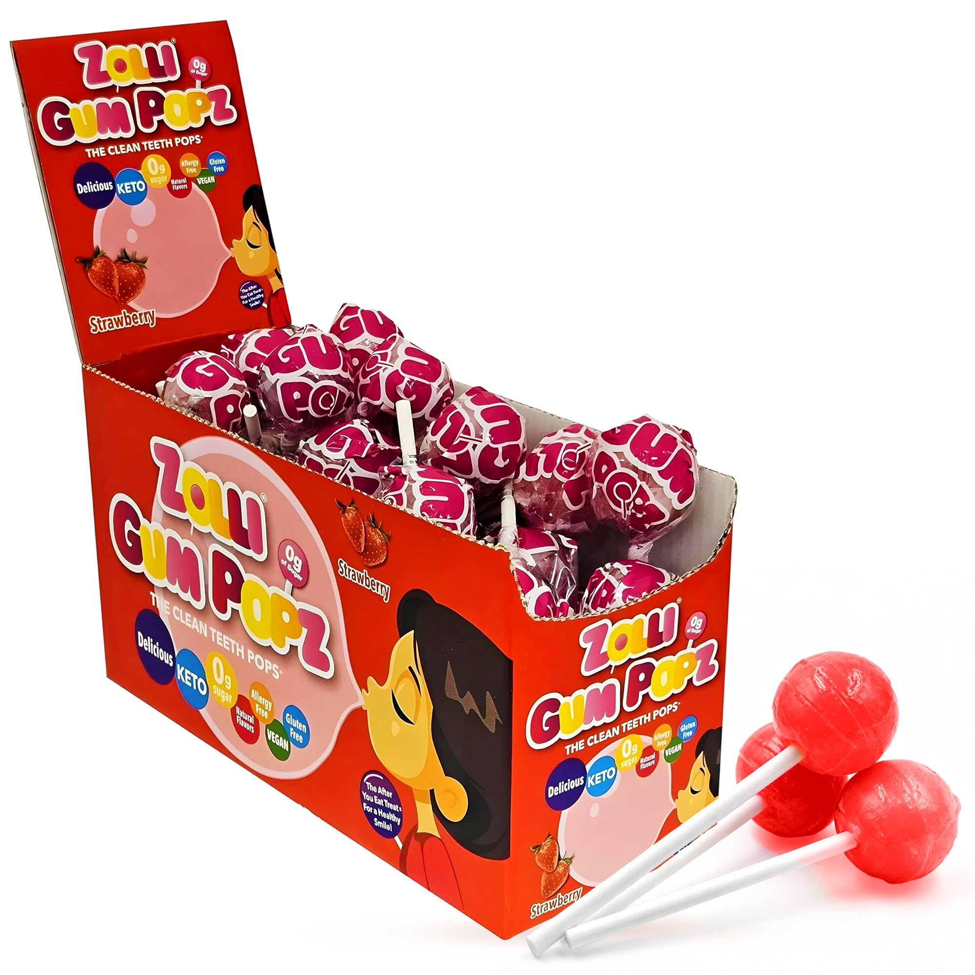 Amazon.com : Zollipops GUM Popz 40ct Counter Display - Display
