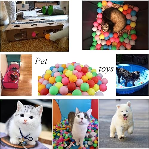 Miniatura 3 de TADICK Paquete de 50 pelotas de ping pong de cerveza de colores surtidos lavables de plástico