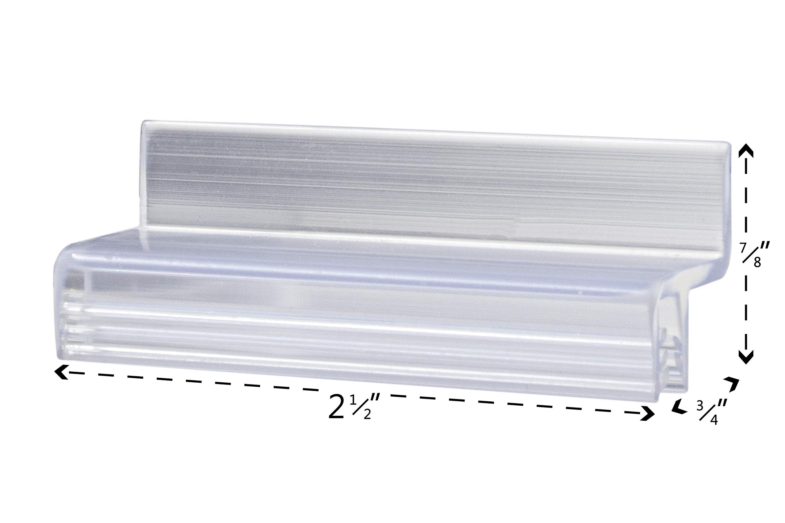 100 Pack Z Bar Slatwall Adapter Attachment PVC Slatted Wall Fixture Retail and Boutique Hardware Accessory by Marketing Holders