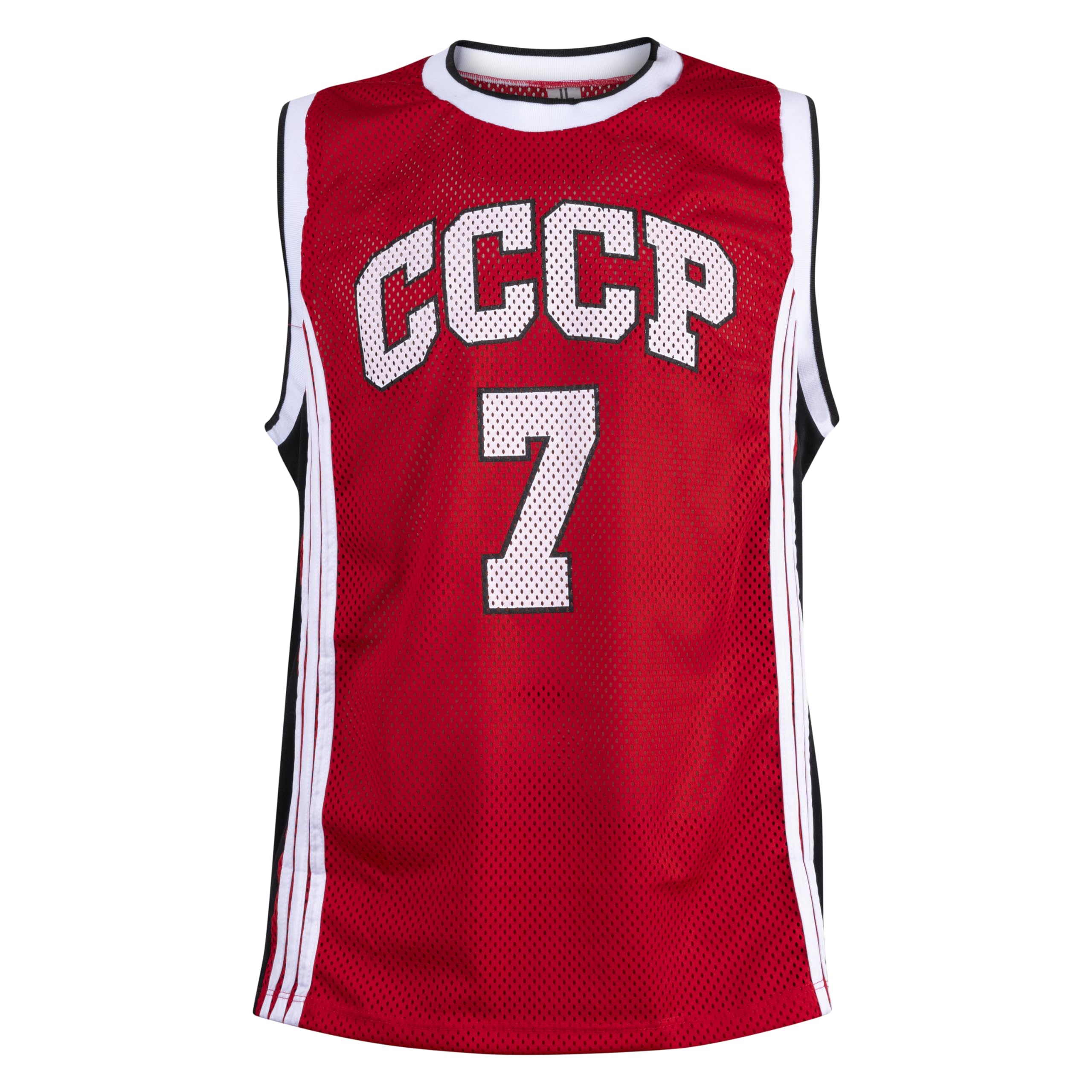 USSR CCCP Marciulionis 7 Basketball Legend Red Jersey Sleeveless Top Sport Retro XXL
