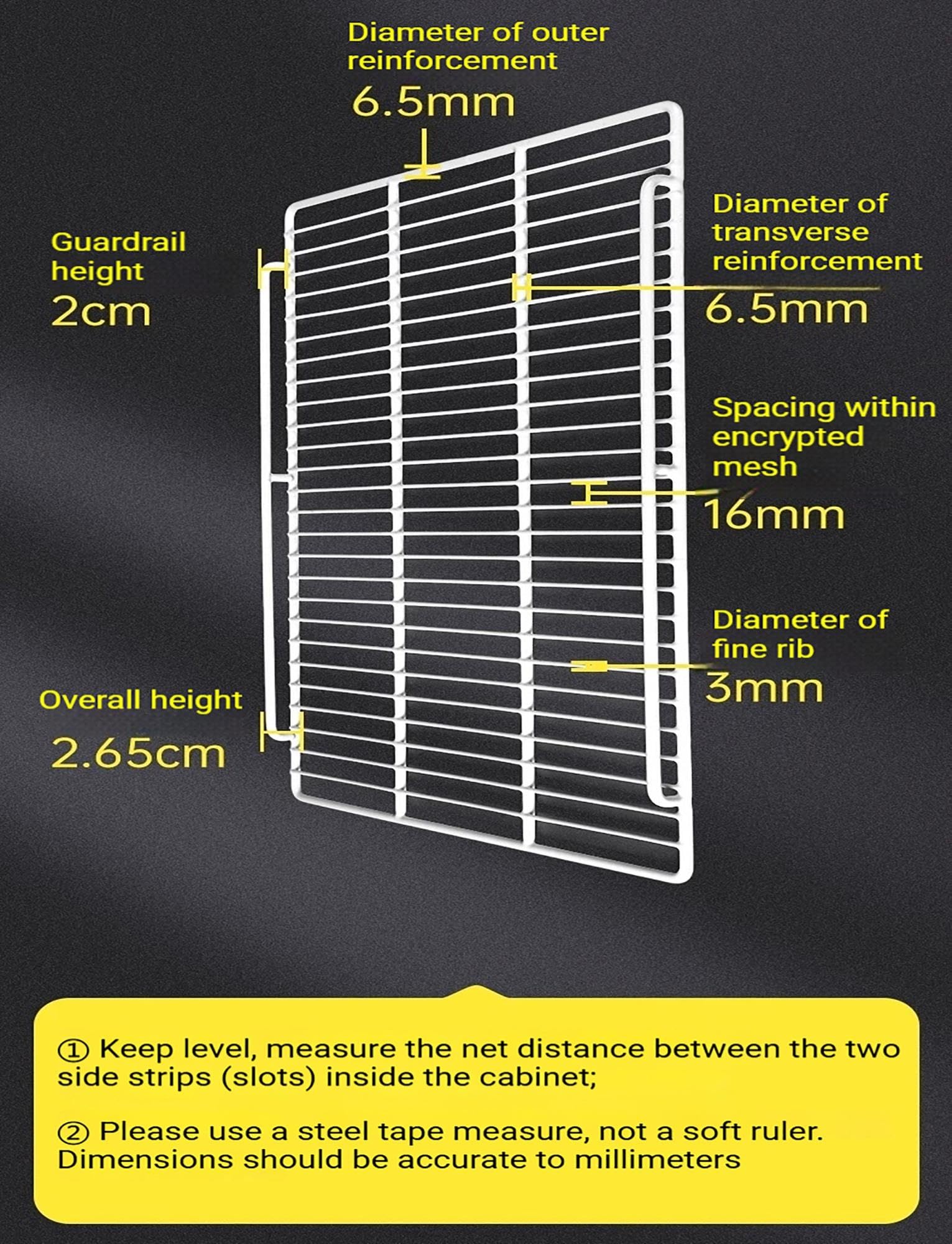 Gitterregal für Kühlschrank Gefrierfach, Display-Schrank Organizer