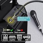 Fifine Handheld Karaoke Microphone for Singing, Wired Dynamic Mic with 4.5m Detachable XLR Cable for Vocal, Speaker with On/Off Switch, Compatible with Karaoke Machine-K6