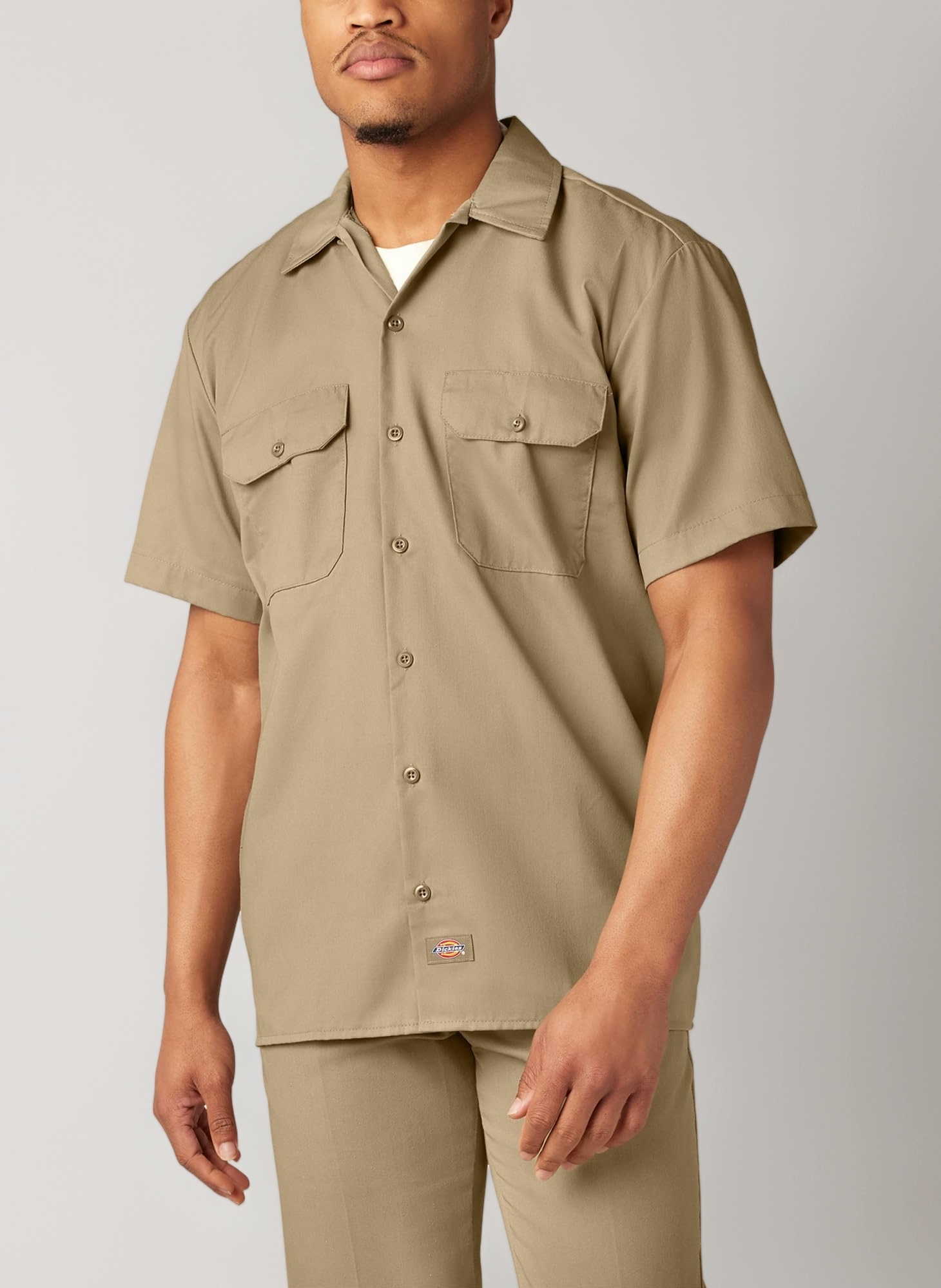 Dickies Men’s Short Sleeve Work Shirt – Durable Twill Button Down Shirts for Men, Lightweight Uniform for Daily Wear