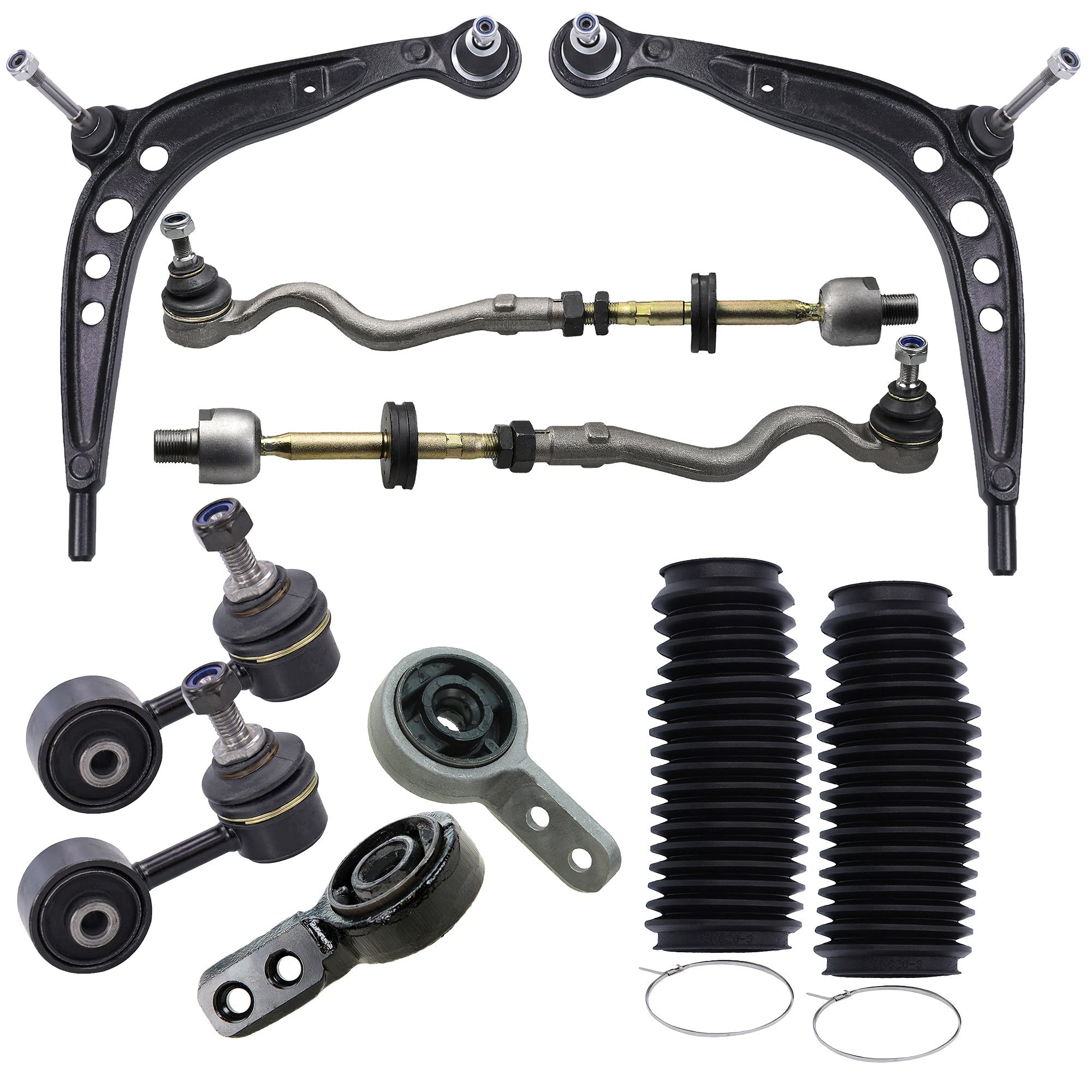 BESTPRICE 2x Bras De Suspension Avant, 2x Roulements De