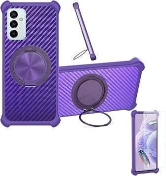 Case Compatible for Samsung Galaxy Buddy 2 Phone Case Cover [with 1* Tempered Glass Screen Protector] Hybrid Case[360 Ring Support, Magnetic] CX-31-ZI