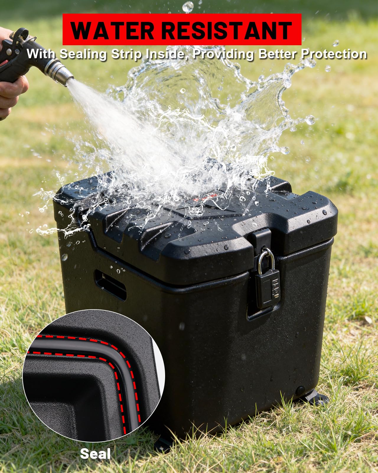StarknightMT Ranger Aufbewahrungsbox, 28 l, Ranger XP 1000, Untersitz-Aufbewahrungsbox mit Schloss, kompatibel mit Polaris Ranger XP 1000/Crew 2018–2025, ersetzt #2882910