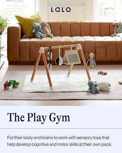 Miniatura 2 de Lalo Gimnasio y tapete de juegos para bebés y niños pequeños  Alfombra de juego ecológica de avena  Gimnasio y accesorios para bebés es fácil de