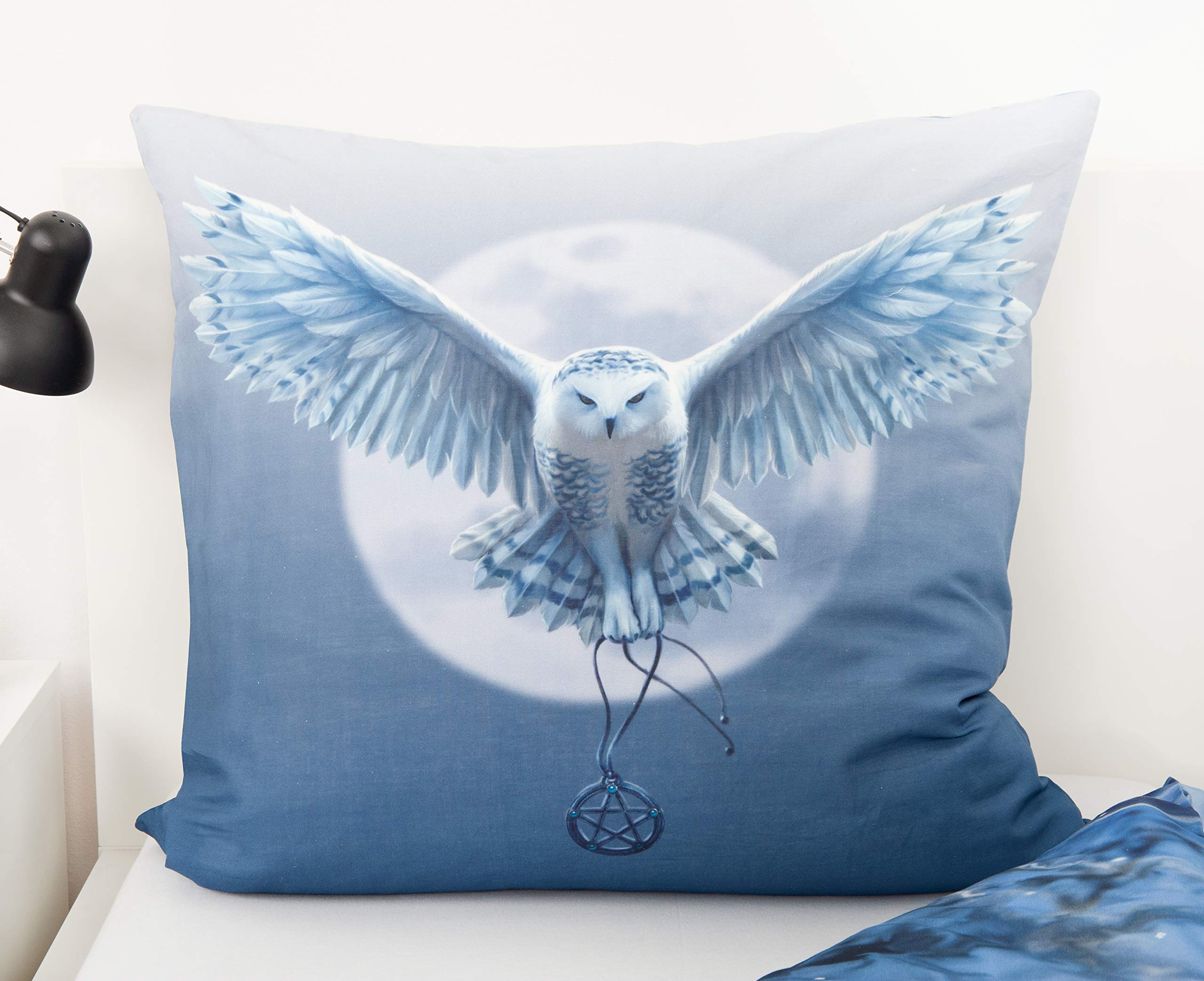 Herding Anne Stokes Reversible Bed Linen Set, 80 x 80 cm, Duvet Cover 135 x 200 cm, with Smooth-Running Zip, Cotton Renforcé