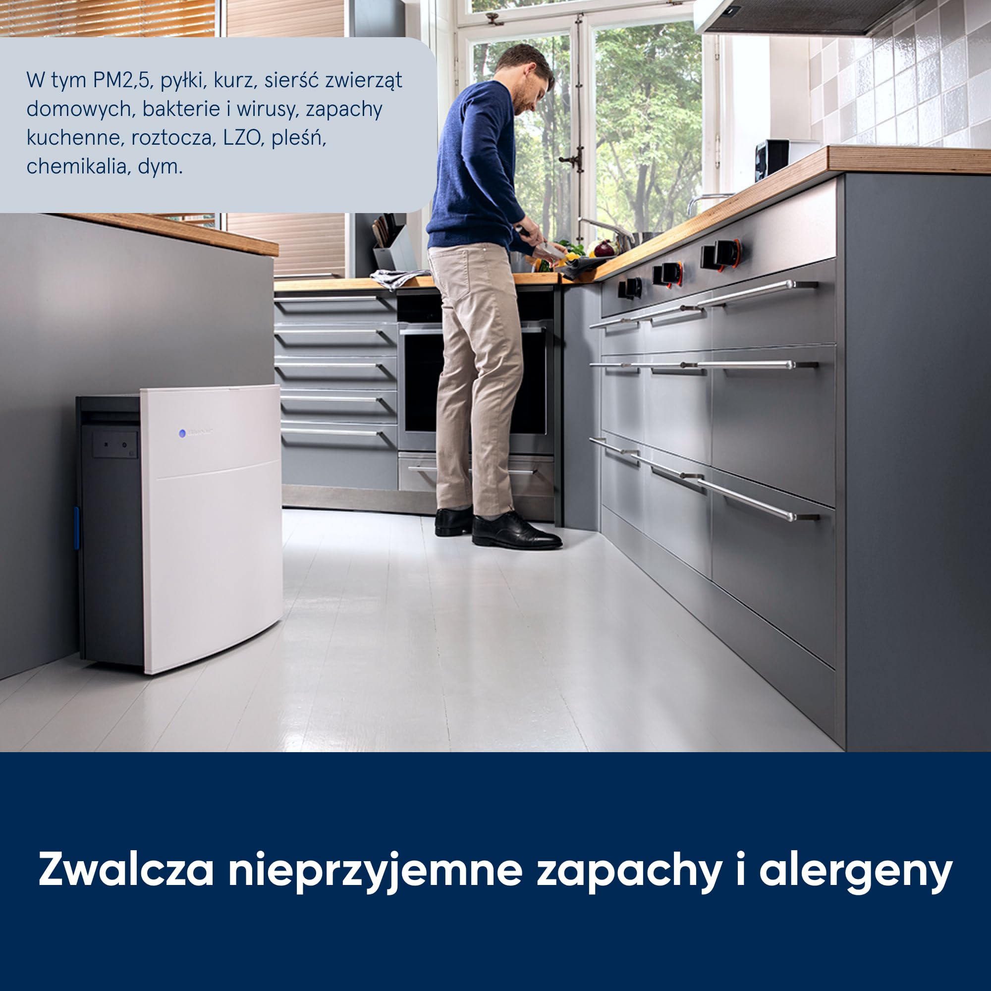 BLUEAIR Classic 280i HEPA Oczyszczacz Powietrza z Filtrem SmokeBlock, Cichy Oczyszczacz Powietrza do Pomieszczeń do 52m², Skuteczny Oczyszczacz Powietrza z Bakterii, Alergenów, Dymu, Biały