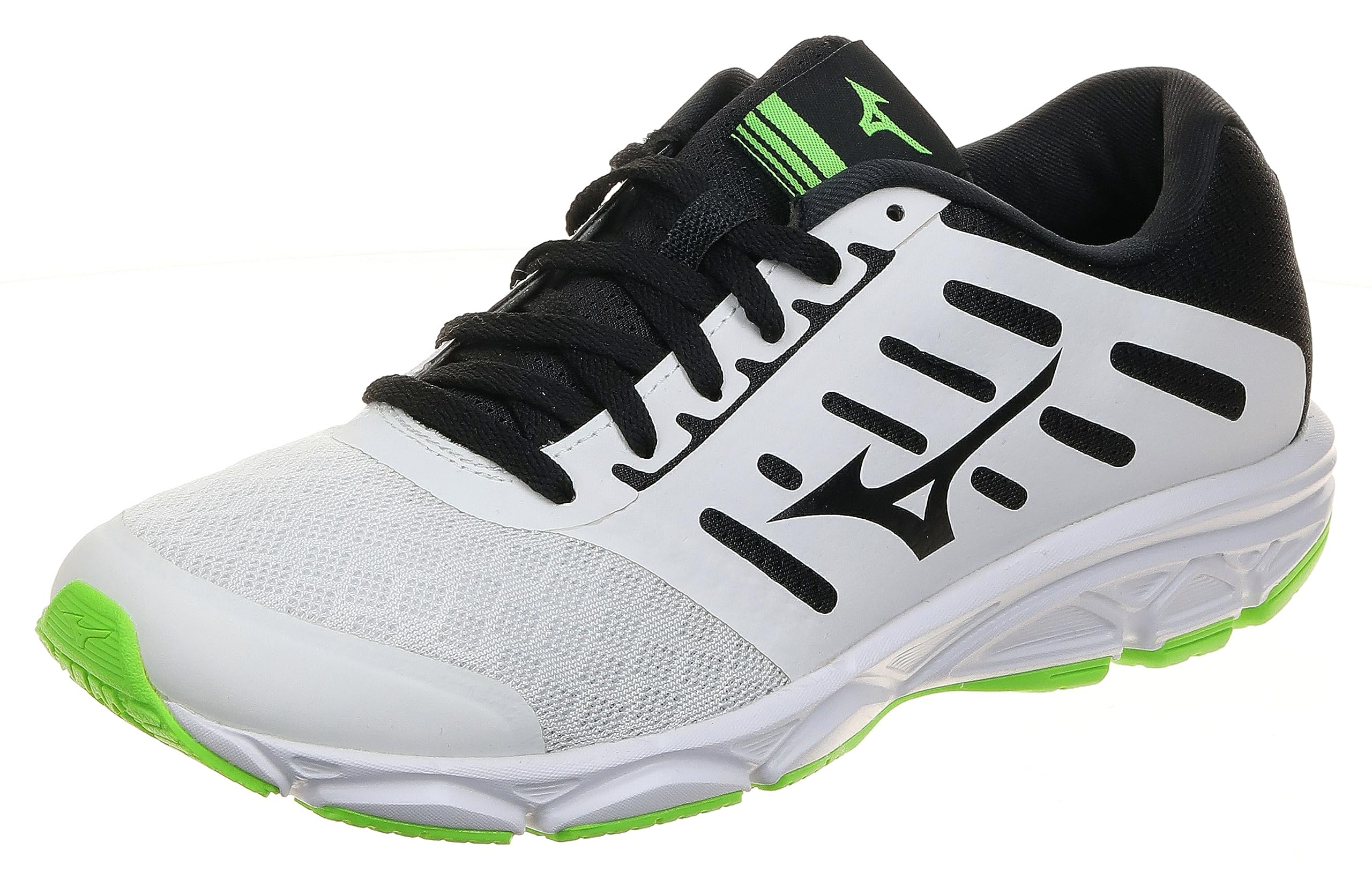 MizunoJ1GE183809 Ezrun Running Shoes for Men UK6 . 5 White / Black / Green, 40 EU