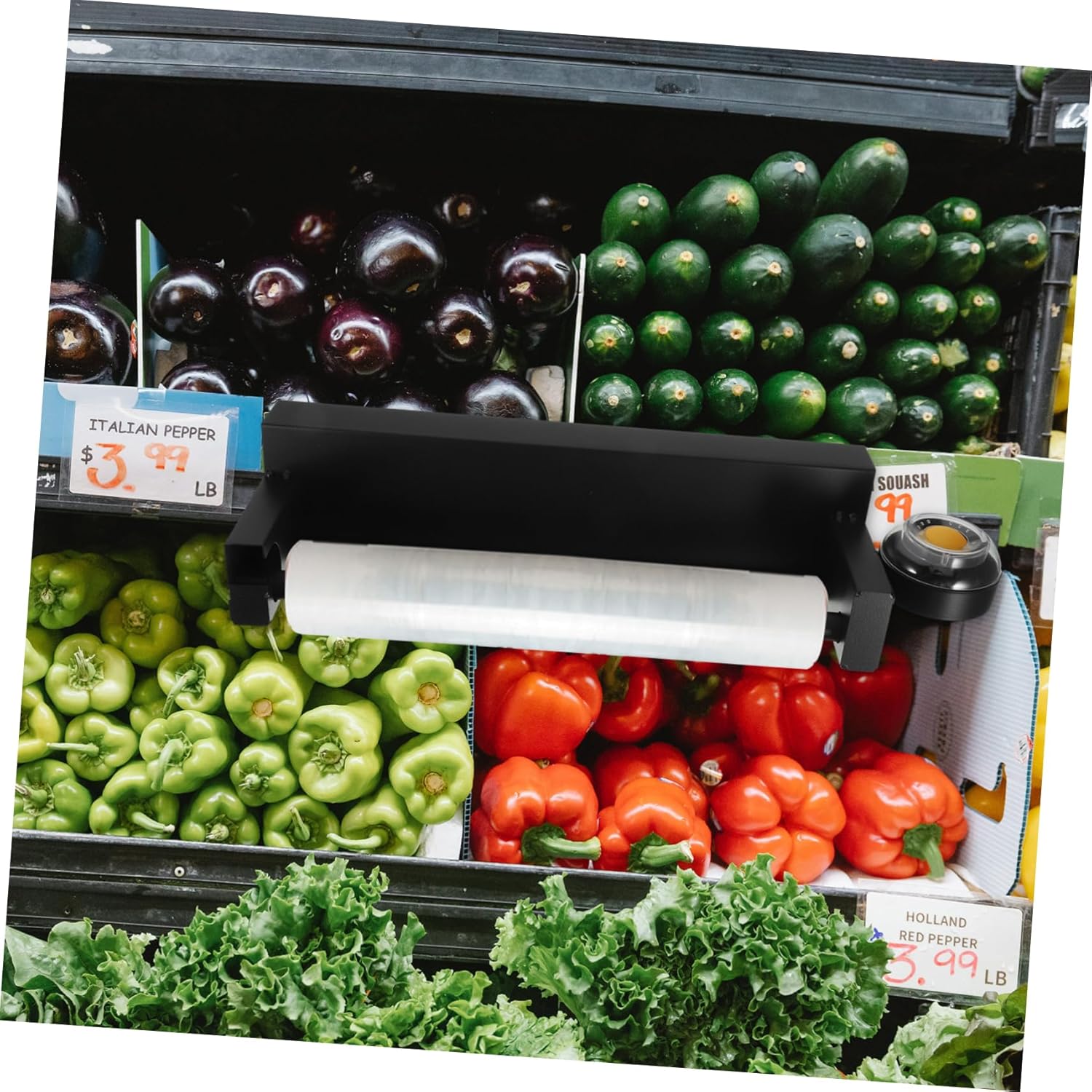 CANIGHT Produce Bag Holder Wall Mount Grocery Bag Carrier Handle Plastic Space-saving