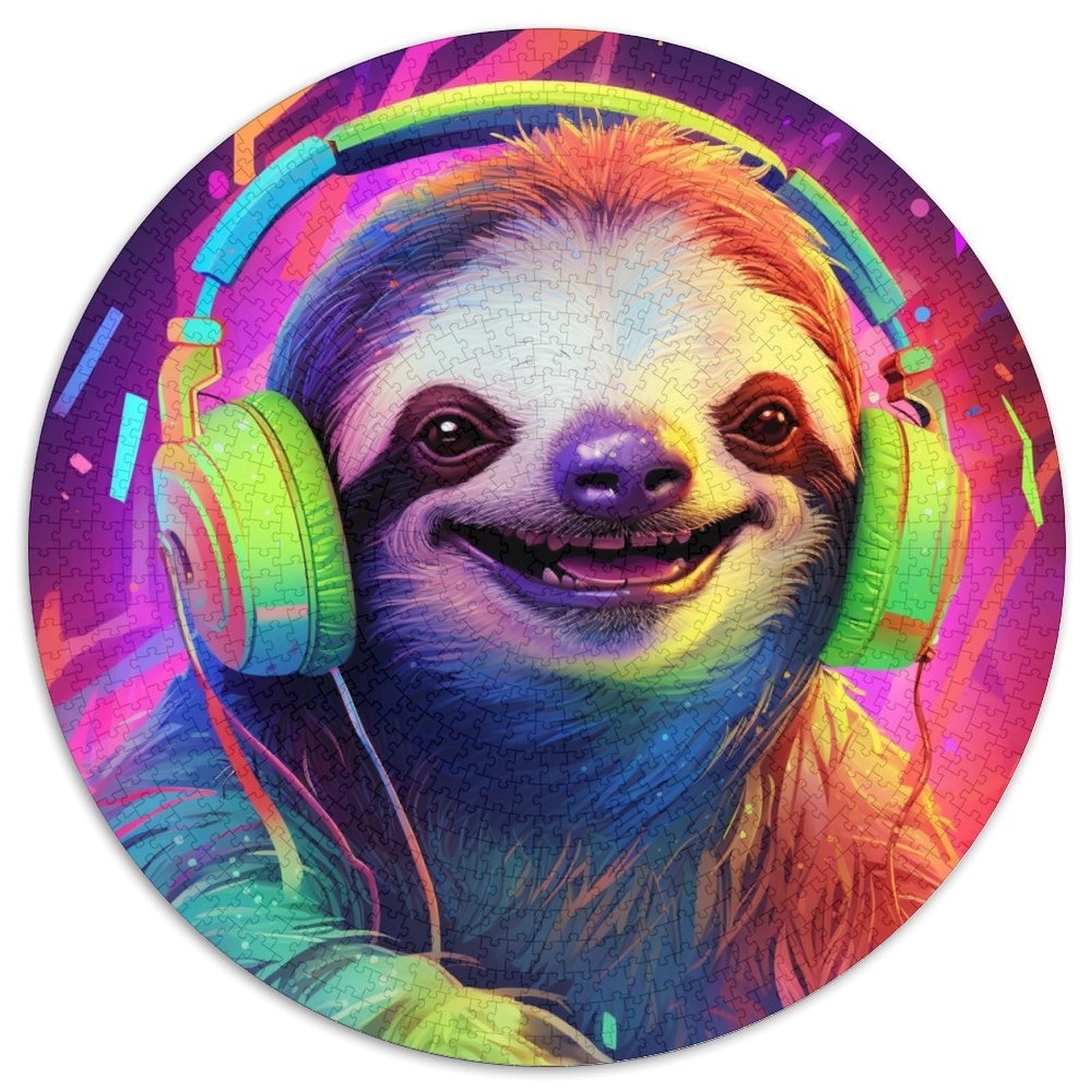 Art Sloth Paper Jigsaw Jigsaw Puzzles for Adults 1000 Piece Brain Teaser Game for Teenagers,Perfect 67.5x67.5cm