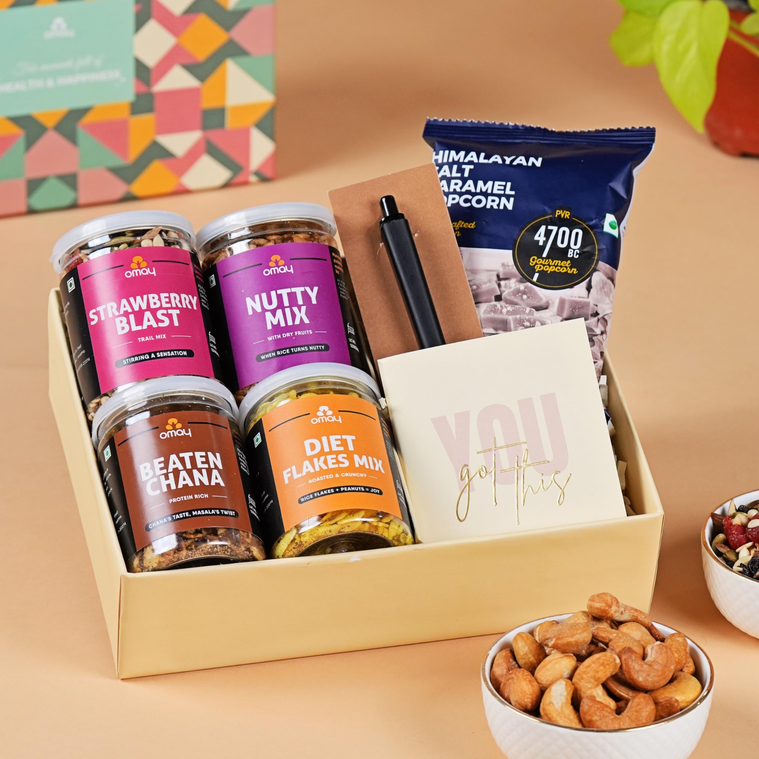 Omay Foods 8_Pcs Health-Ful Wonders Gift Box | Gifts for Employees, Clients | Healthy Gift Hamper | Healthy, Roasted Snacks | Personal Gift Hamper | Gourment Gift Hamper (B0CP5K8X89) Amazon Price History, Amazon Price Tracker