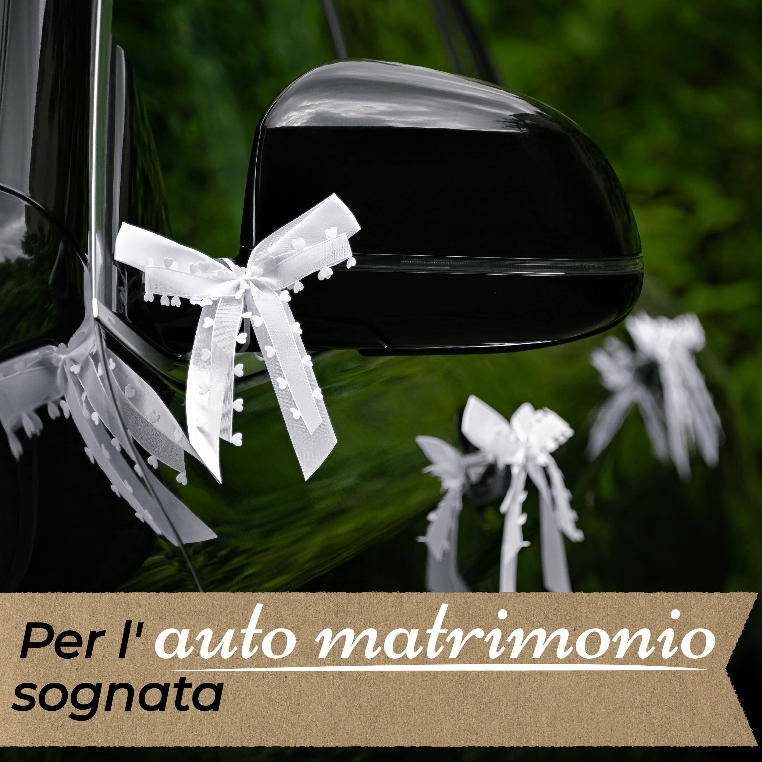 Acquista 30 pz/lotto fiocchi di nastro di fiocchi di nozze fai da te auto sedie decorazione festa festa decorazione di nozze in Italia a partire da 6.9