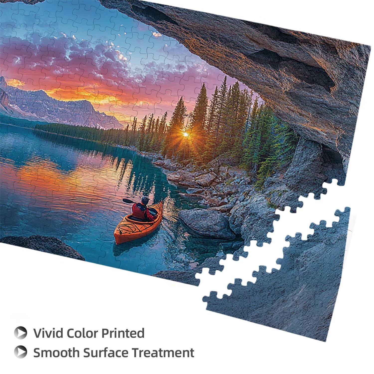 Puzzle dla dorosłych 1100 elementów, puzzle z krajobrazem jeziora, dla dorosłych klasyczne puzzle i od 14 lat junior, rodzinna rozrywka domowa puzzle prezent 87x42cm l-371