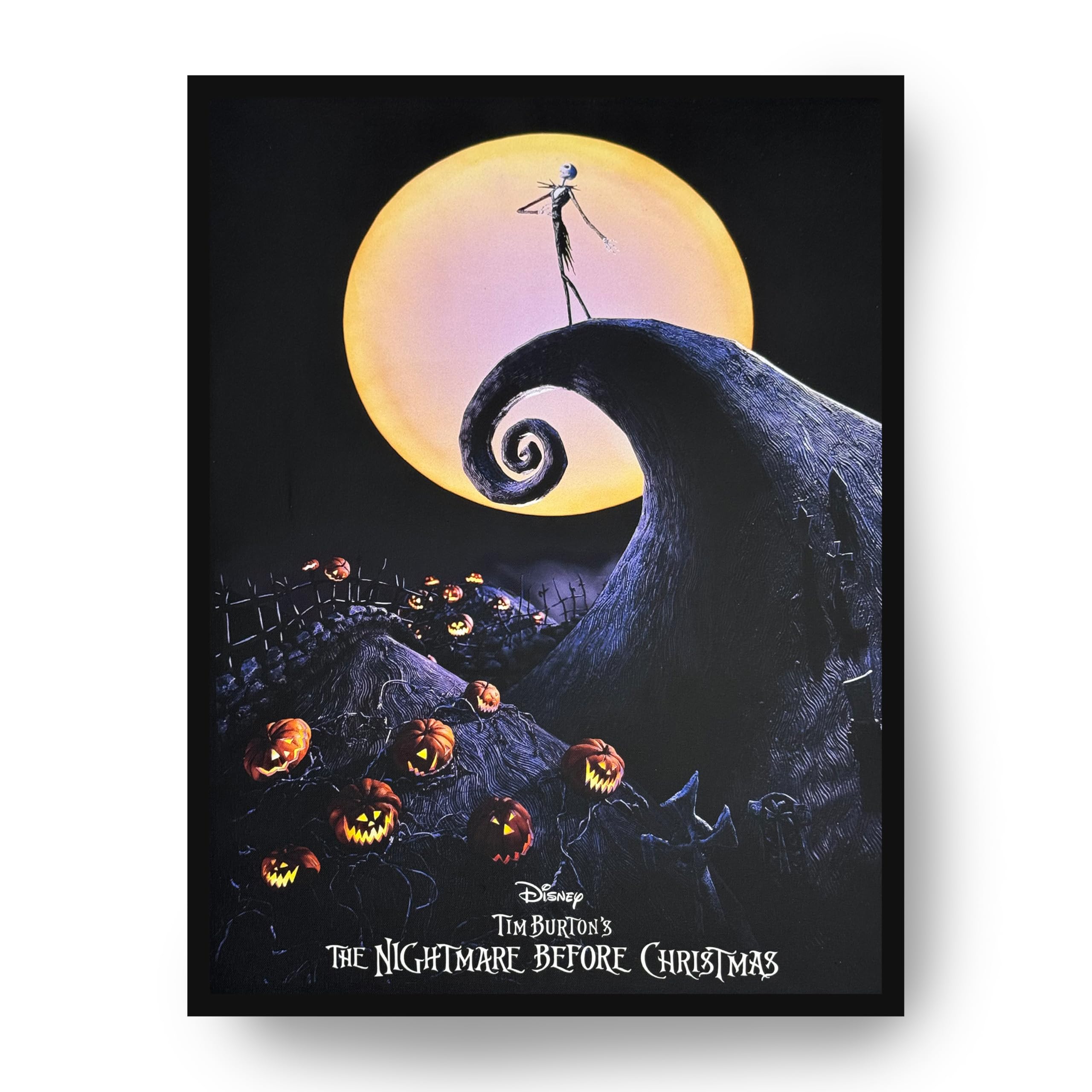 Menkind Nightmare Before Christmas LED Light Up Canvas 30 cm x 40 cm Poster Box Wall Art