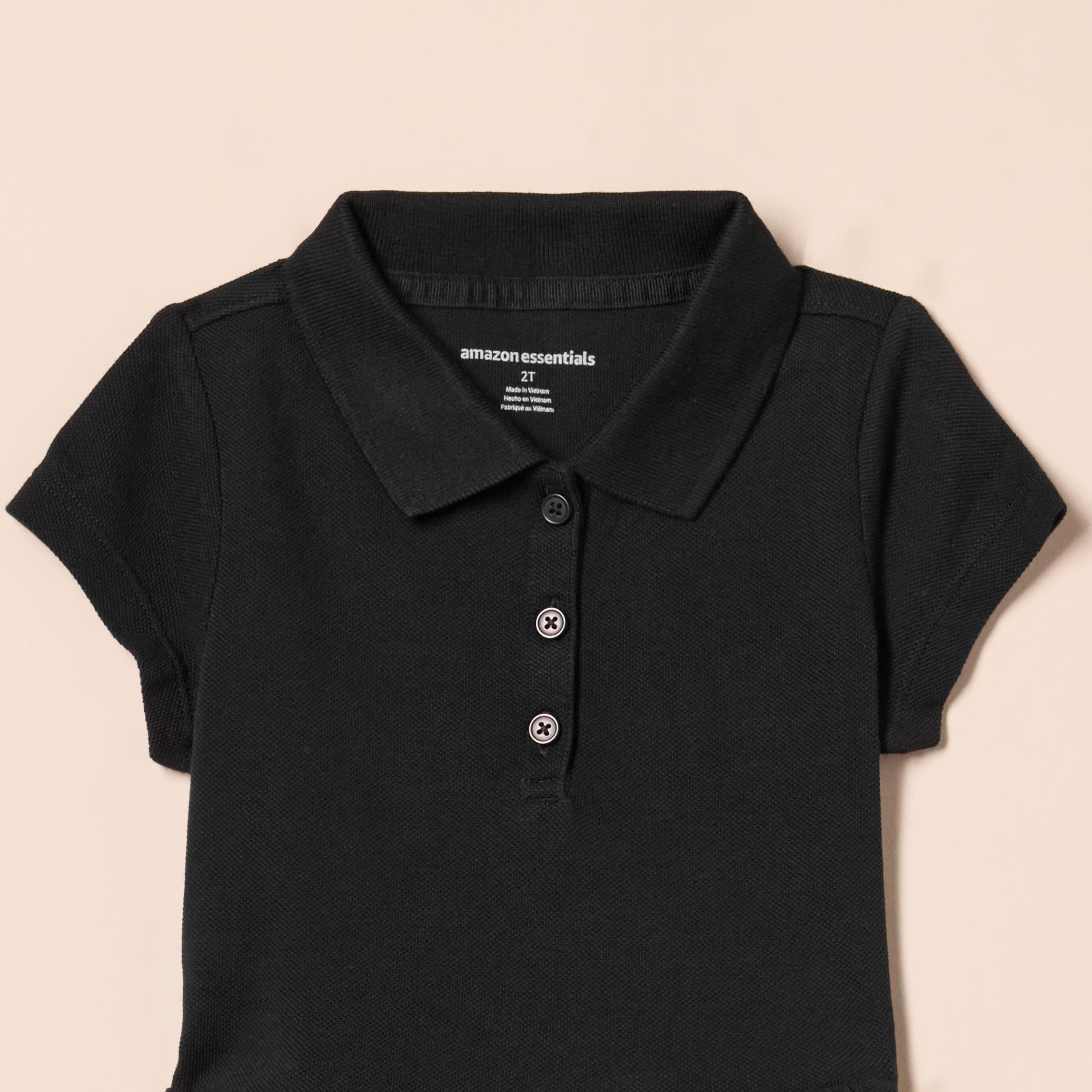 Amazon Essentials Polos en piqué à Manches Courtes Fille, Packs Multiples
