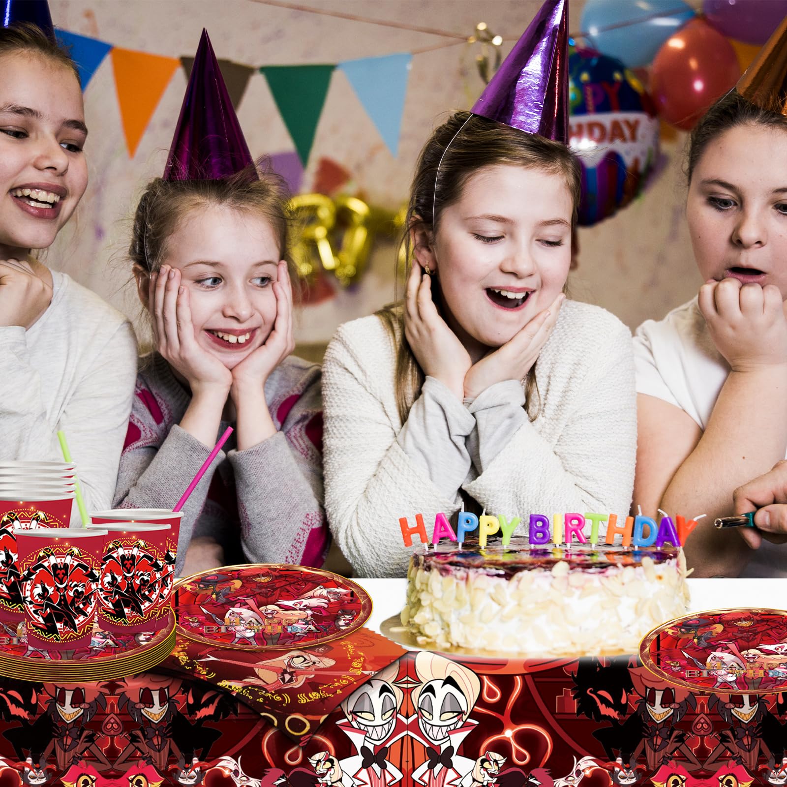 Platos Desechables Cumpleaños Juego De Vajilla Desechable Con