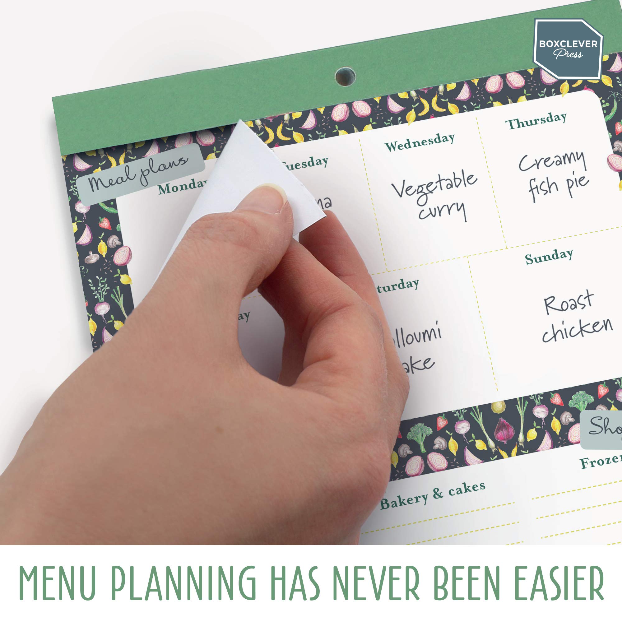 Boxclever Press Shopping List Pad for Fridge. Meal