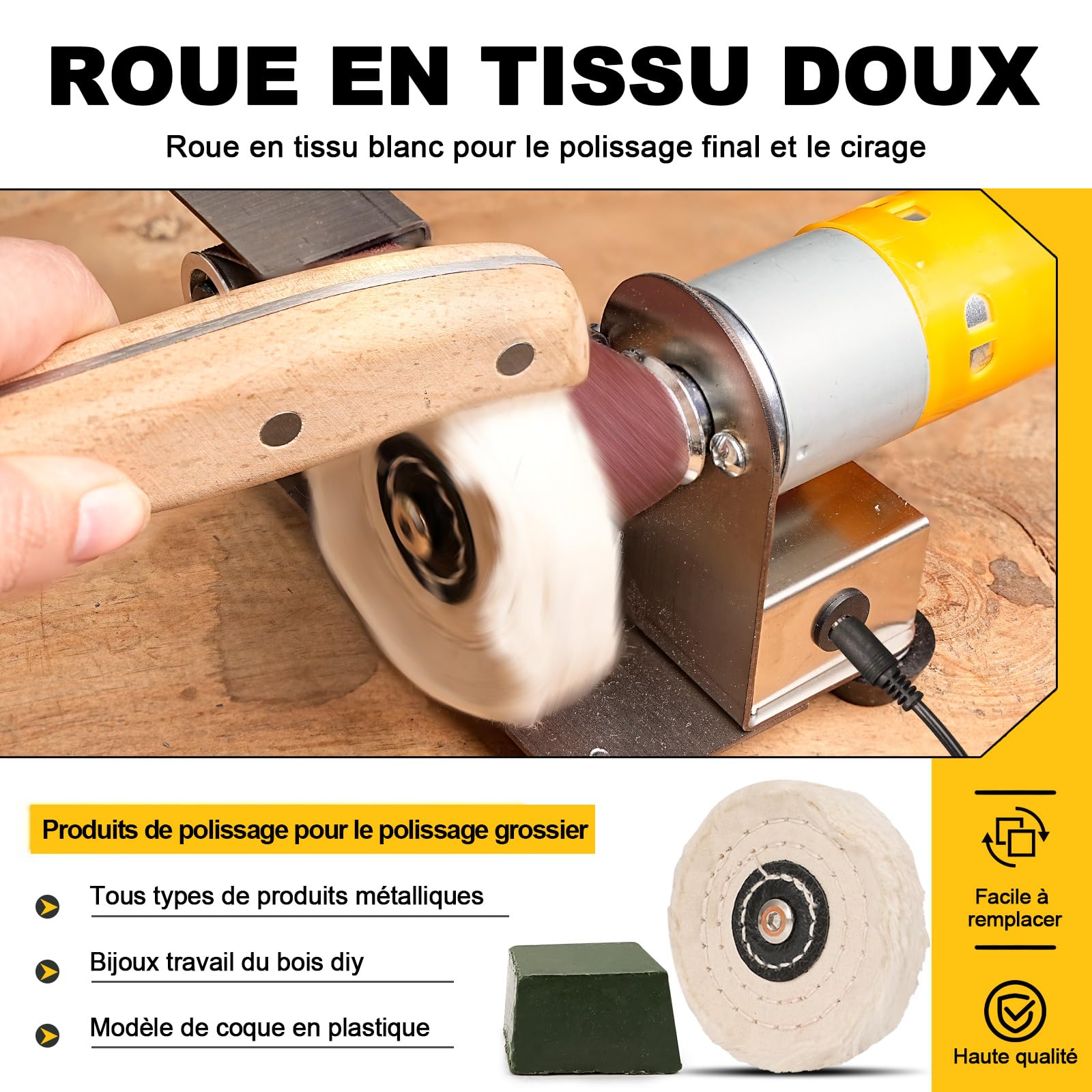 SI FANG Kit mini ponceuse à bande, Affûteurs électrique 15°, petite meuleuse d'établi à 7 vitesses, pour la fabrication de couteaux, l'affûtage des bords d'outils, le travail du bois et du métal