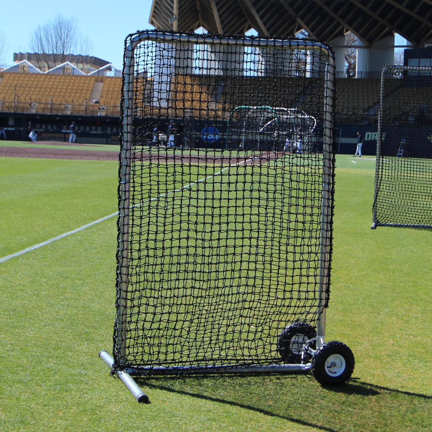 Cimarron Sports Premier 4'x6' #42 Safety Net and 2" 13 Gauge Steel Frame with Durable 10" Built-in Wheels