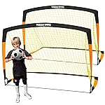 Happy Jump Soccer Goal Soccer Net for Kids Backyard 7x5 FT, 2 Set
