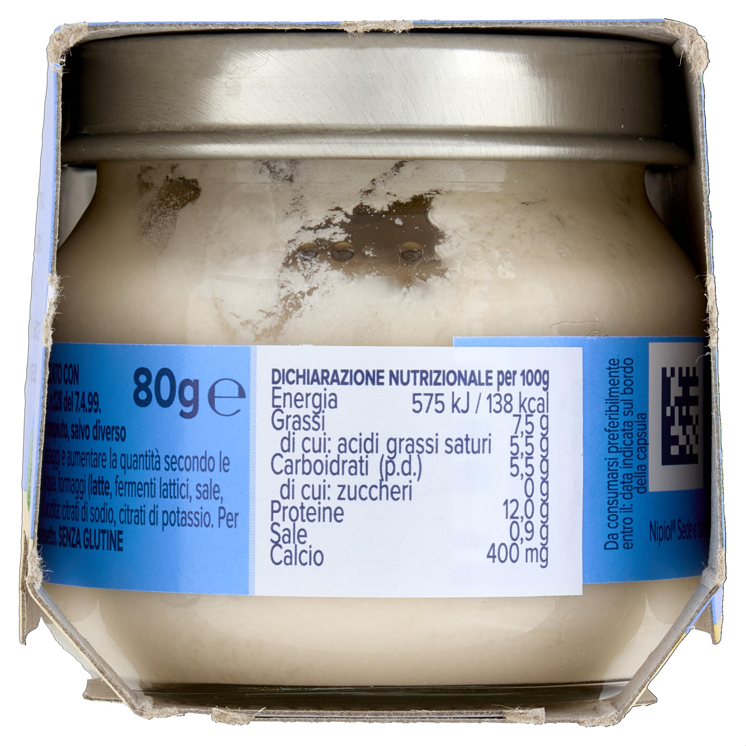 Nipiol Omogeneizzato Formaggino - 24 Vasetti da 80gr