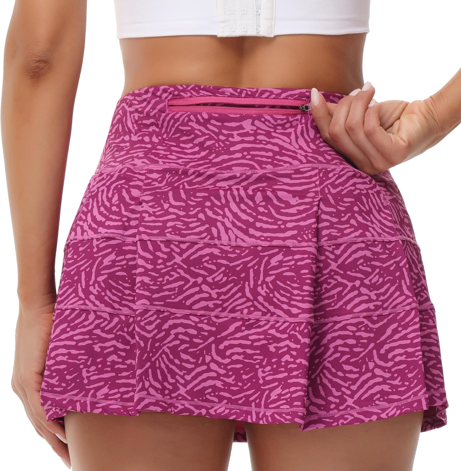 MCEDAR Pleated Tennis Skirt for Women with Pockets Women's High Waisted Athletic Golf Skorts Skirts Running Workout Shorts - Image 2